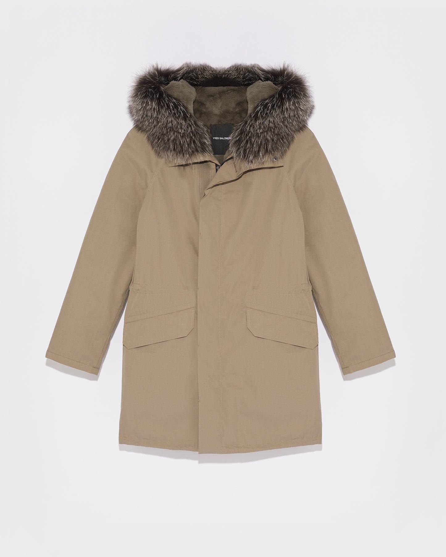 Iconic parka in technical cotton with fox and rabbit fur -Yves Salomon