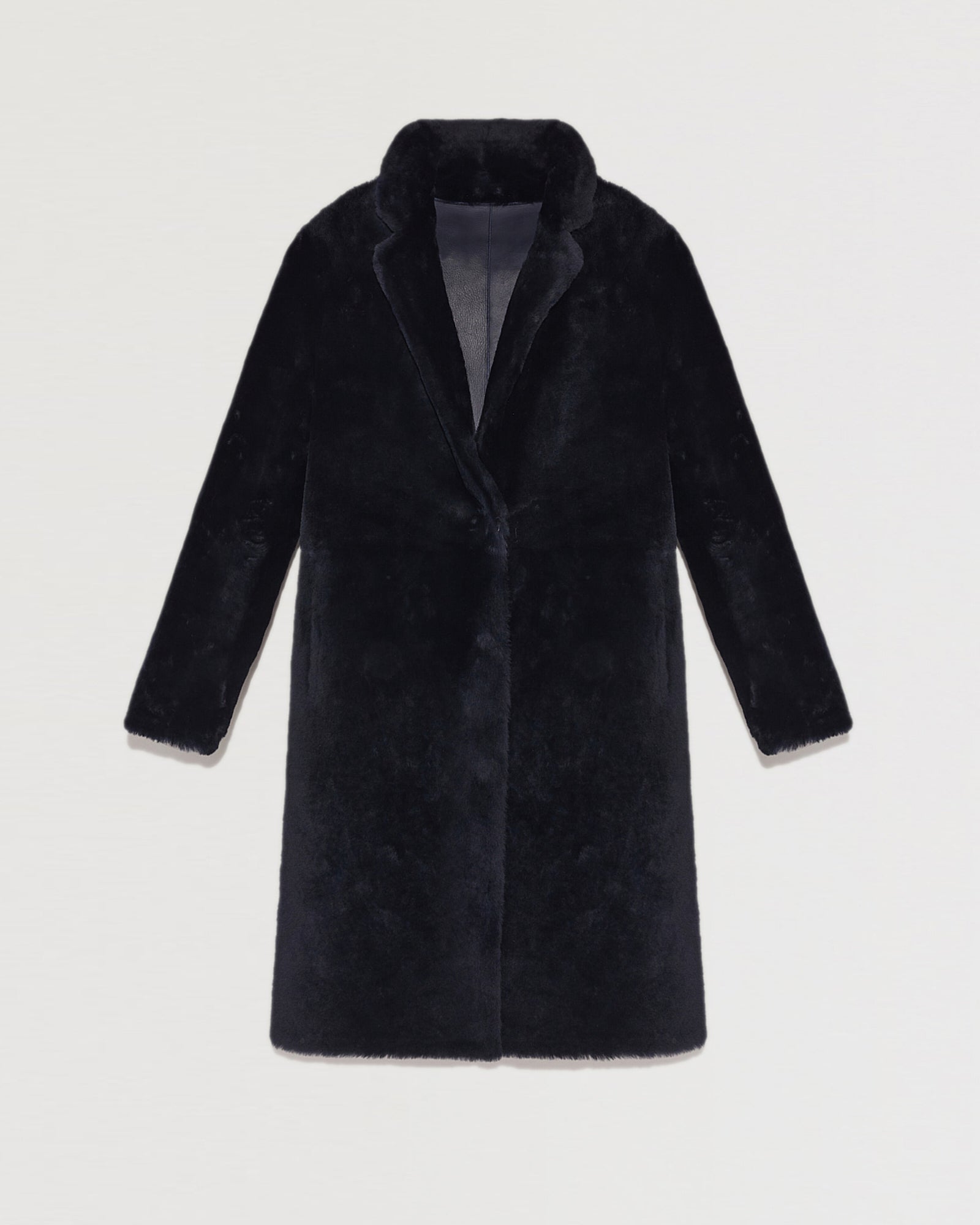 Qoo　0728 Reversible merino lambskin coat - black - Yves Salomon - Women
