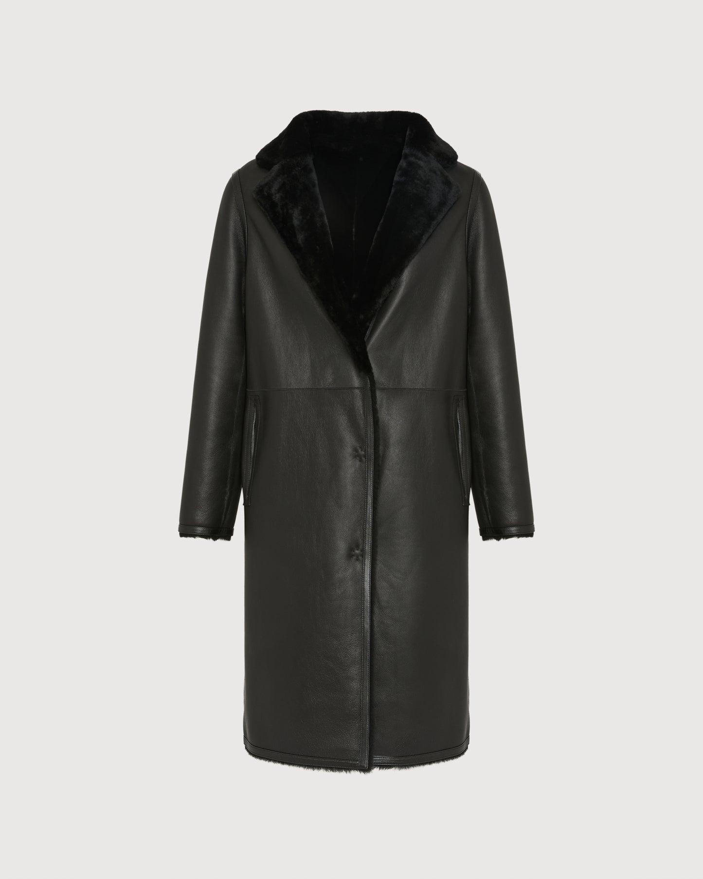 Reversible merino shearling coat -Yves Salomon
