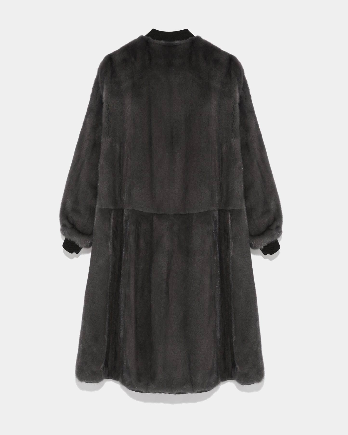 Reversible parka bomber jacket in water-repellent technical fabric and long-haired mink fur -Yves Salomon