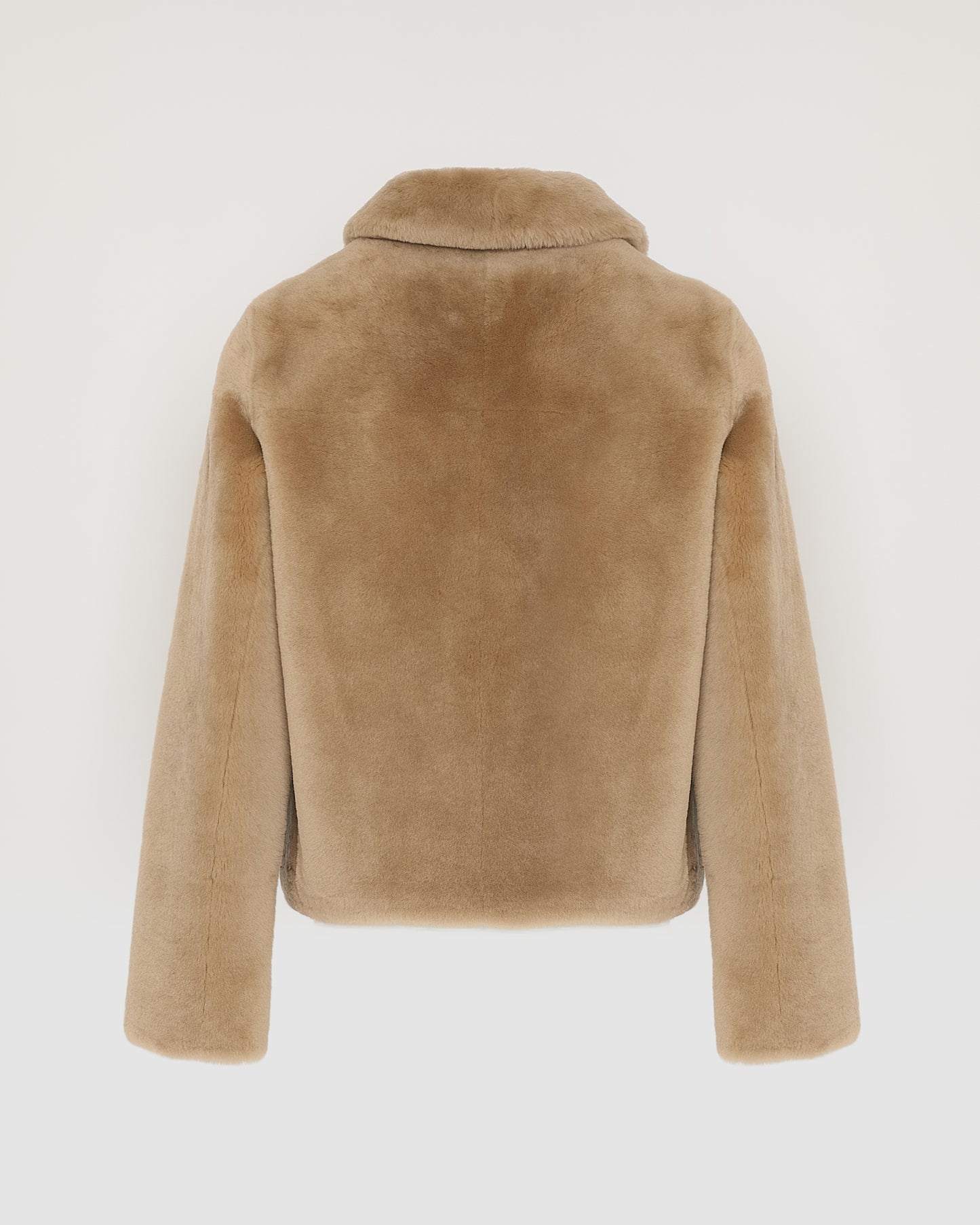 Short reversible jacket in merino lambskin -Yves Salomon