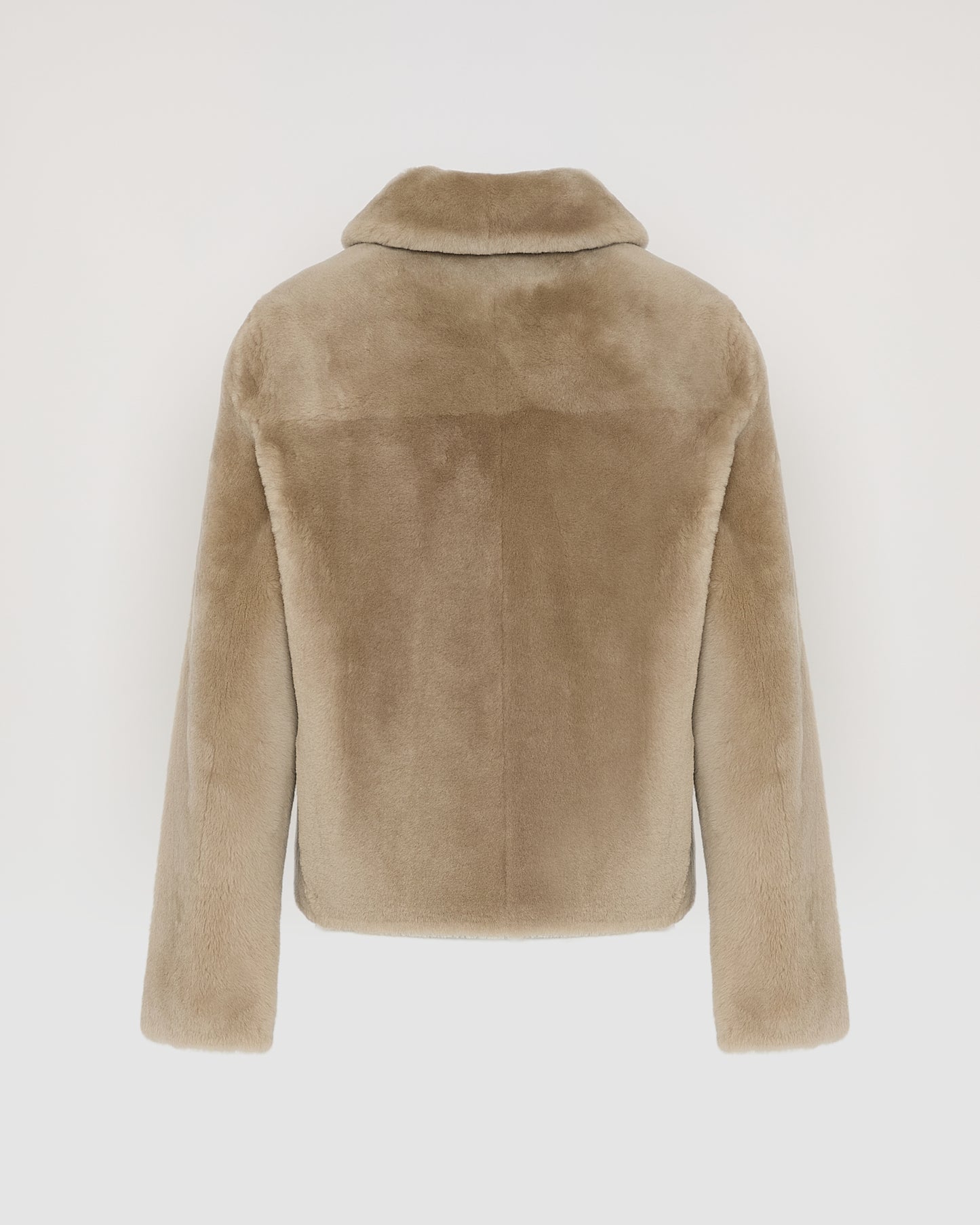 Short reversible jacket in merino lambskin -Yves Salomon
