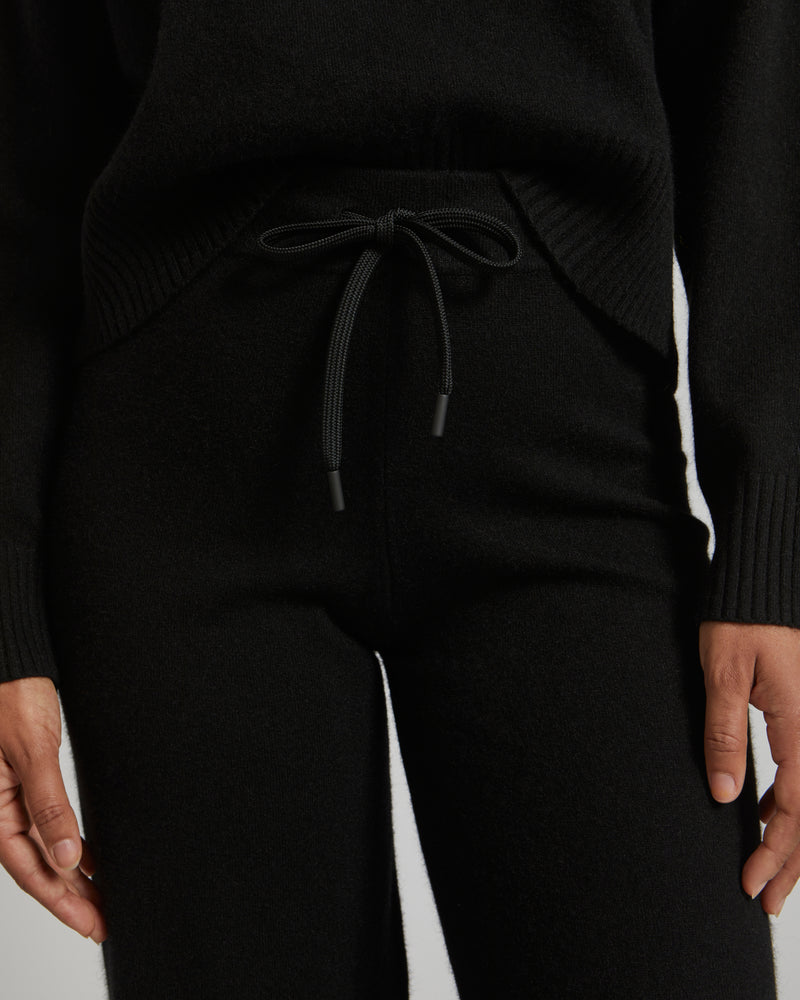 Wide-leg knit trousers - black - Yves Salomon