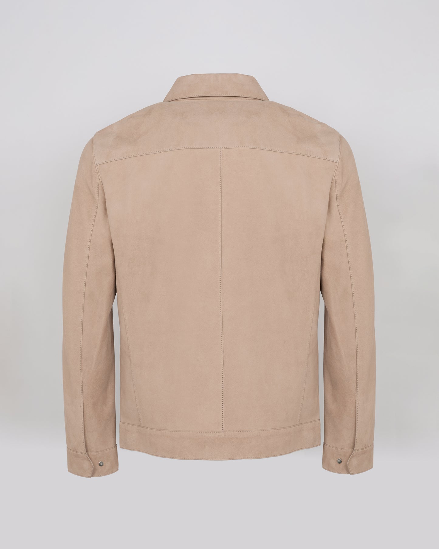 Double-sided velour leather jacket with nappa reverse