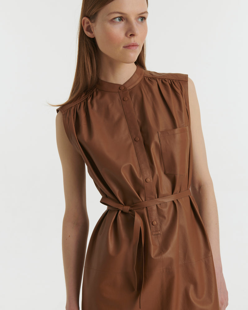 DRESS - brown