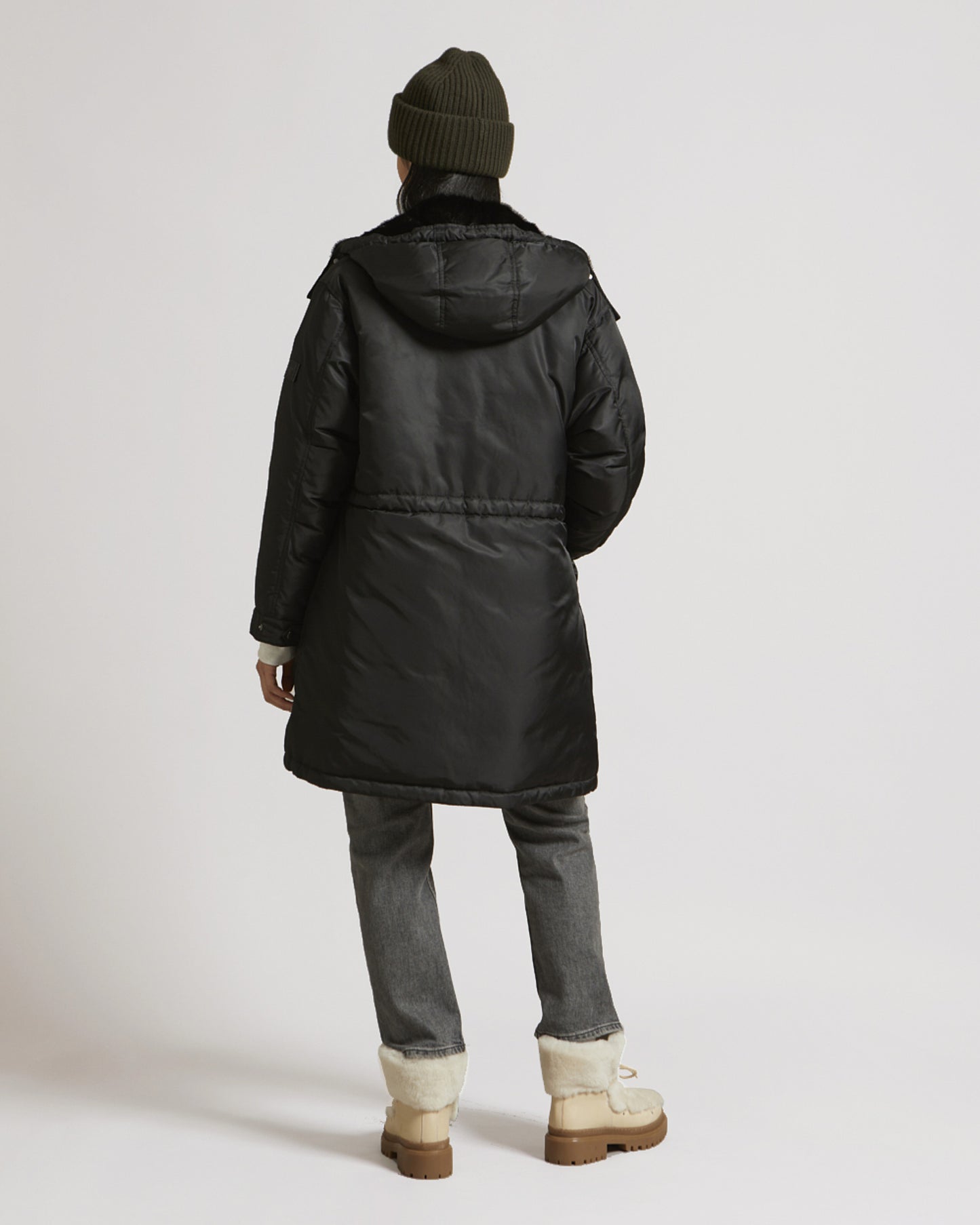 Black Friday 2025- Long bomber parka with mink fur-Yves Salomon-Winter sale & boxing day