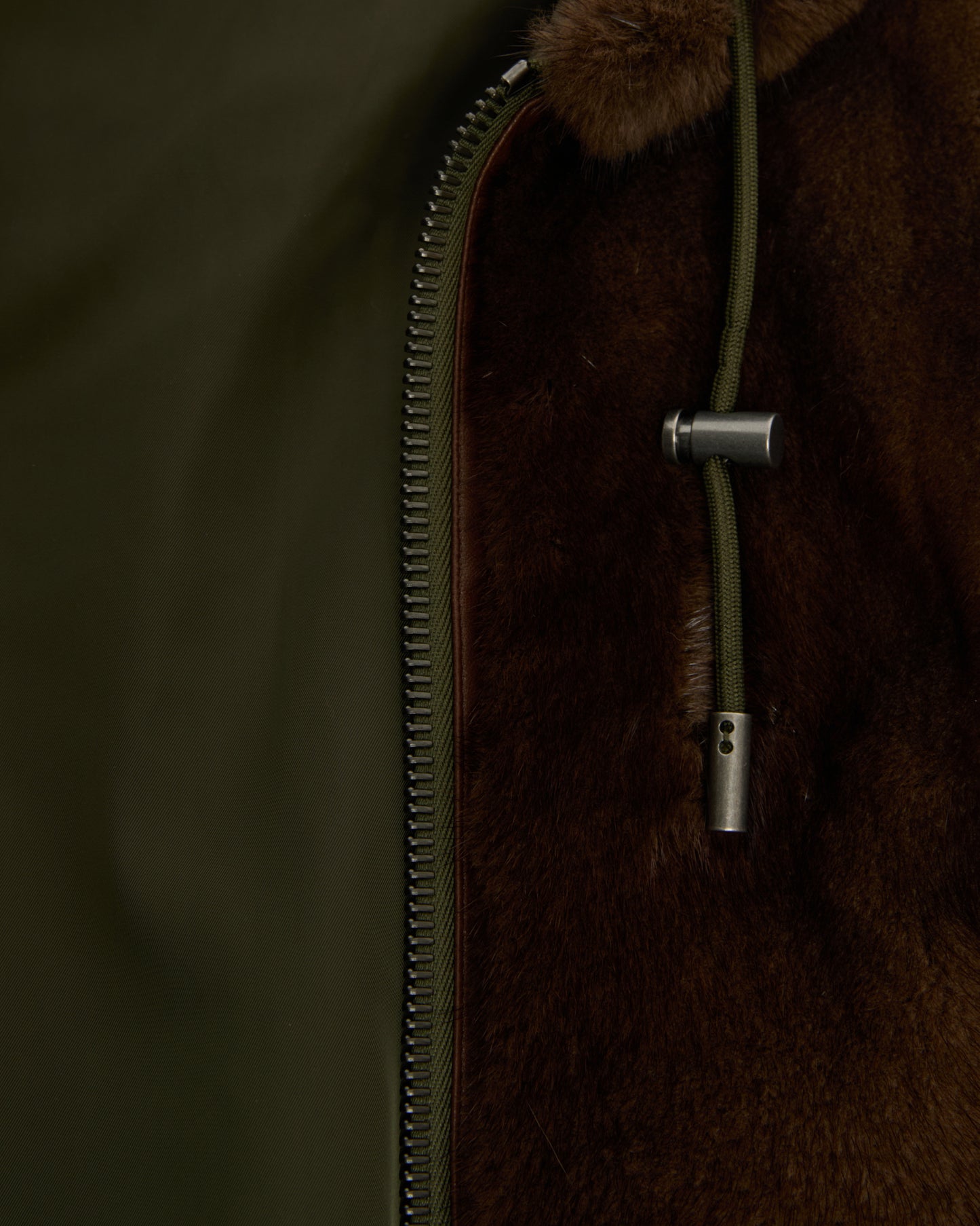 Mink reversible technical fabric hoodie -Yves Salomon