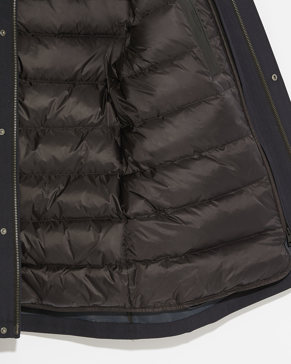 Field jacket in waterproof technical wool and mink fur