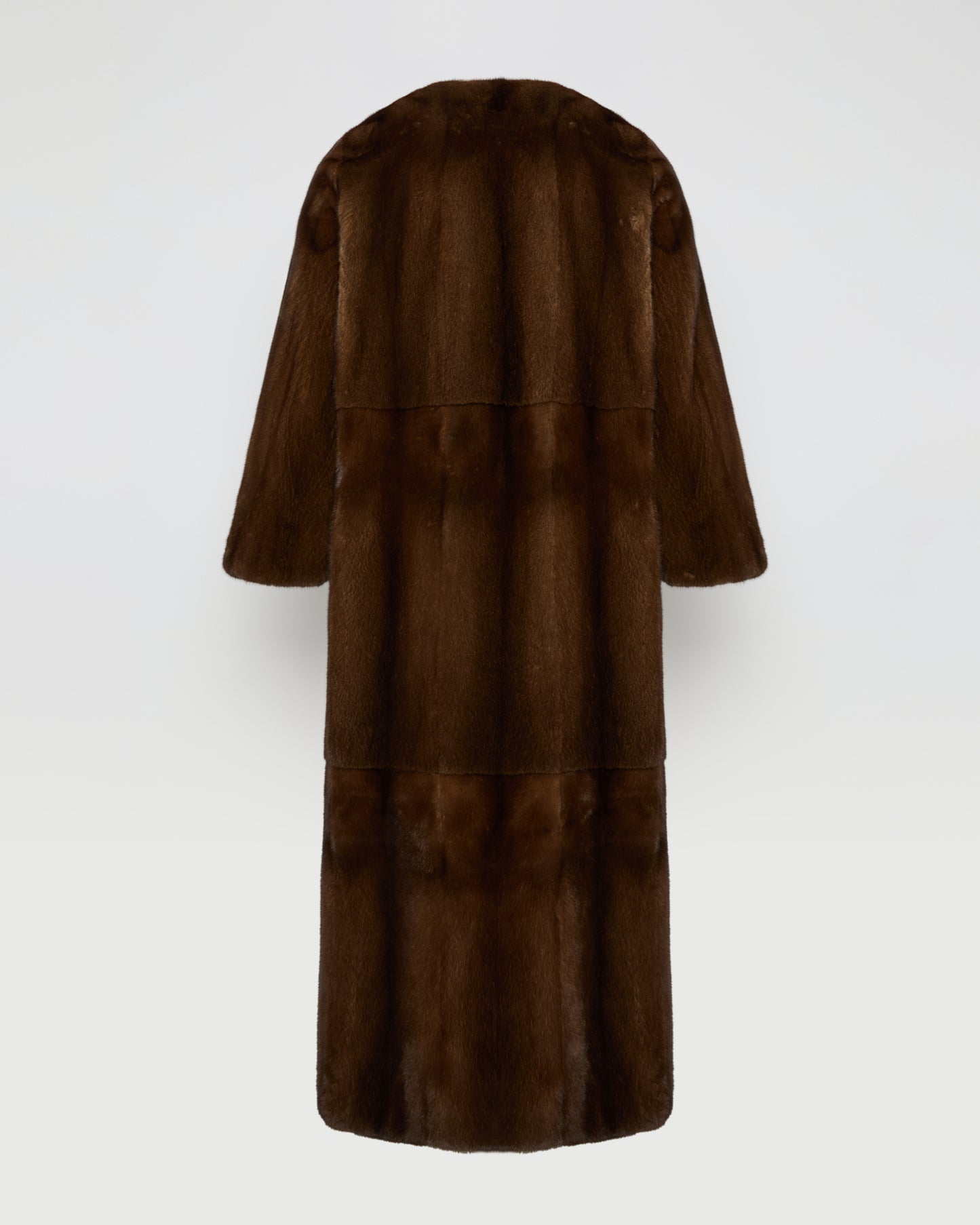 Maxi belted coat in long-haired mink fur -Yves Salomon