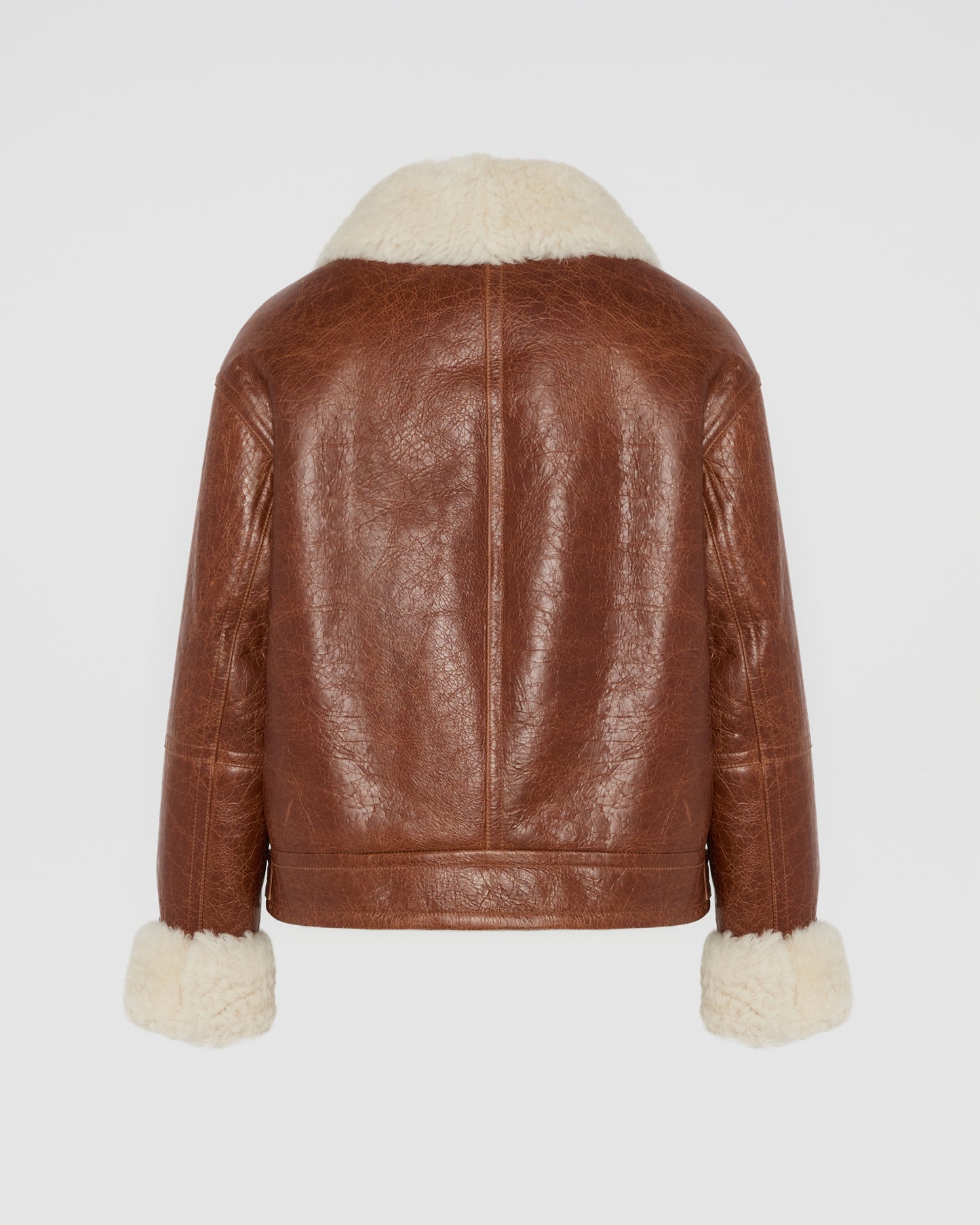 Black Friday 2025- Short jacket in curly Tuscan shearling with vintage finish -Yves Salomon