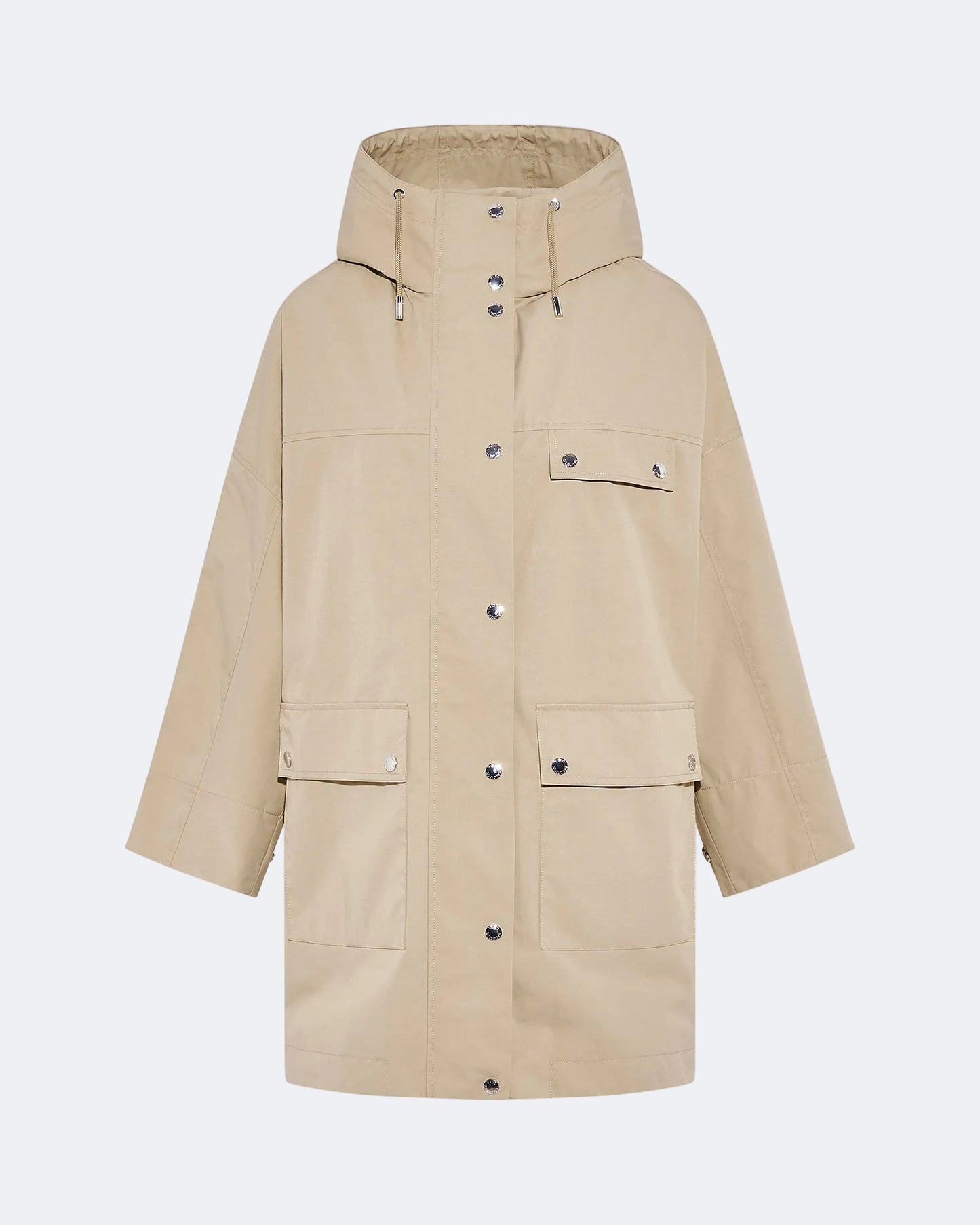 Waterproof cotton-blend hooded parka