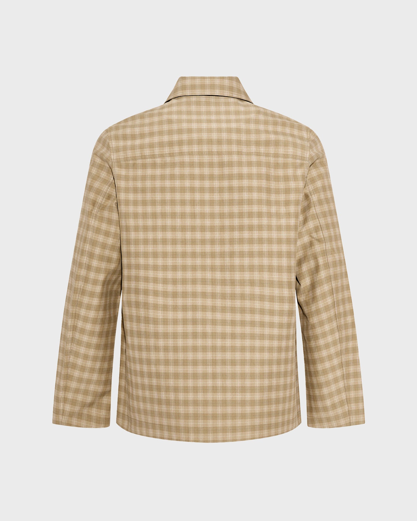 Double-sided checked cotton overshirt