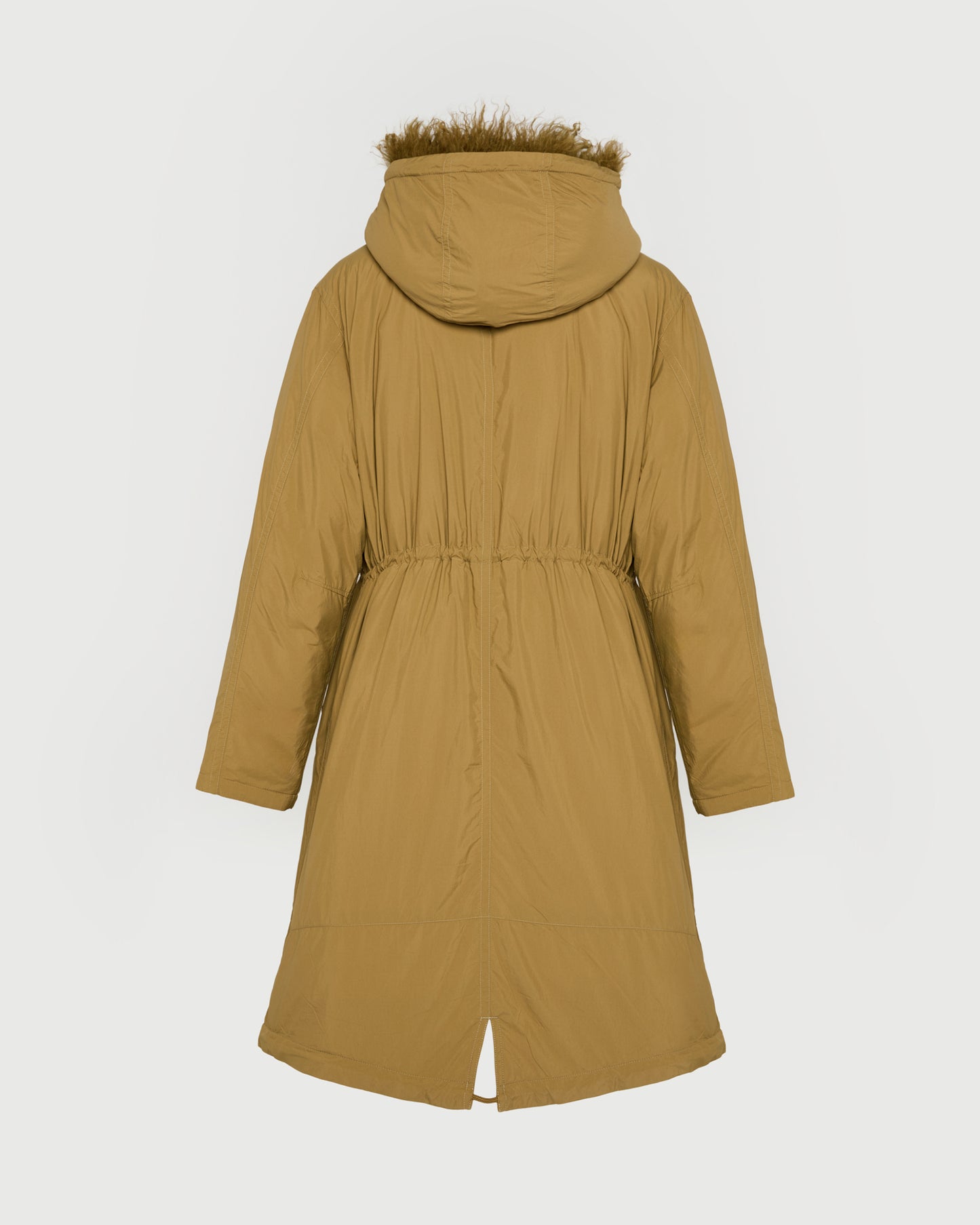 Ultra-light parka with curly lambskin trim -Yves Salomon