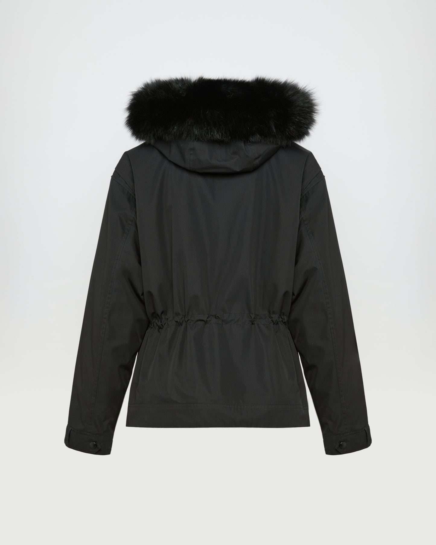 Short parka in cotton blend and fox and rabbit fur -Yves Salomon