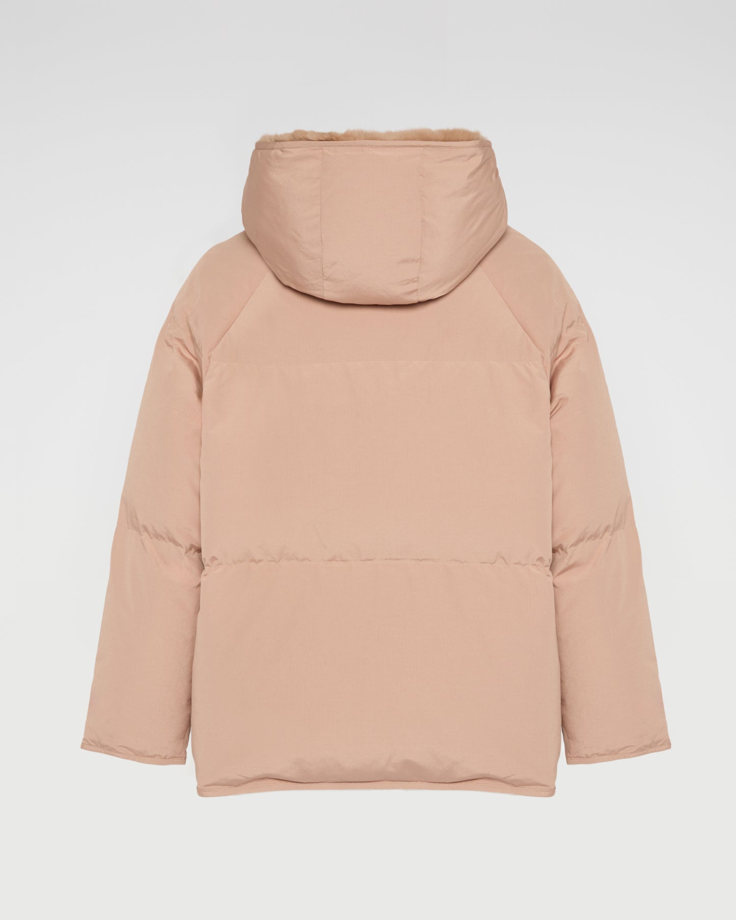 Short down jacket with rex rabbit fur trim -Yves Salomon