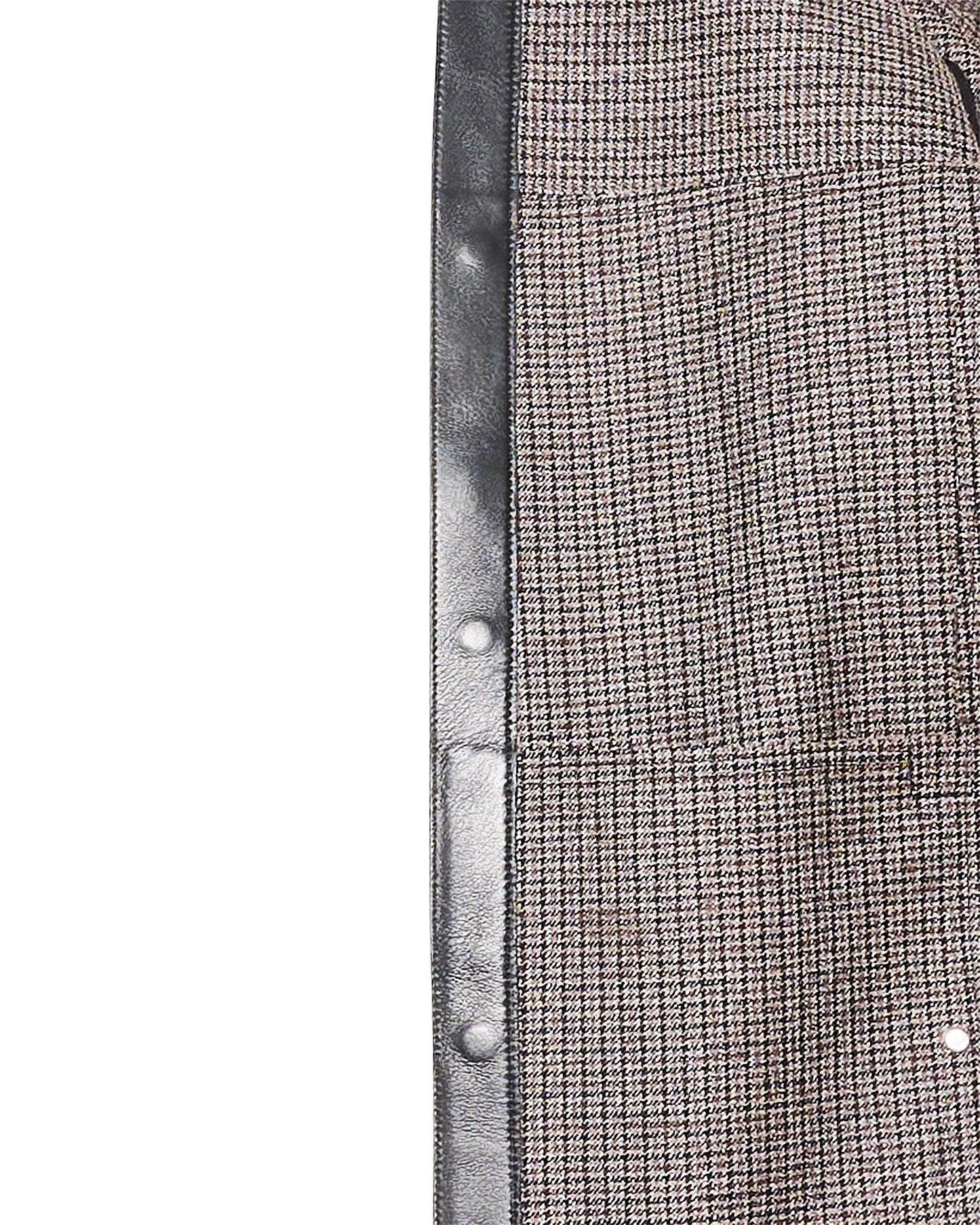 Flannel lined leather hoodie -Yves Salomon