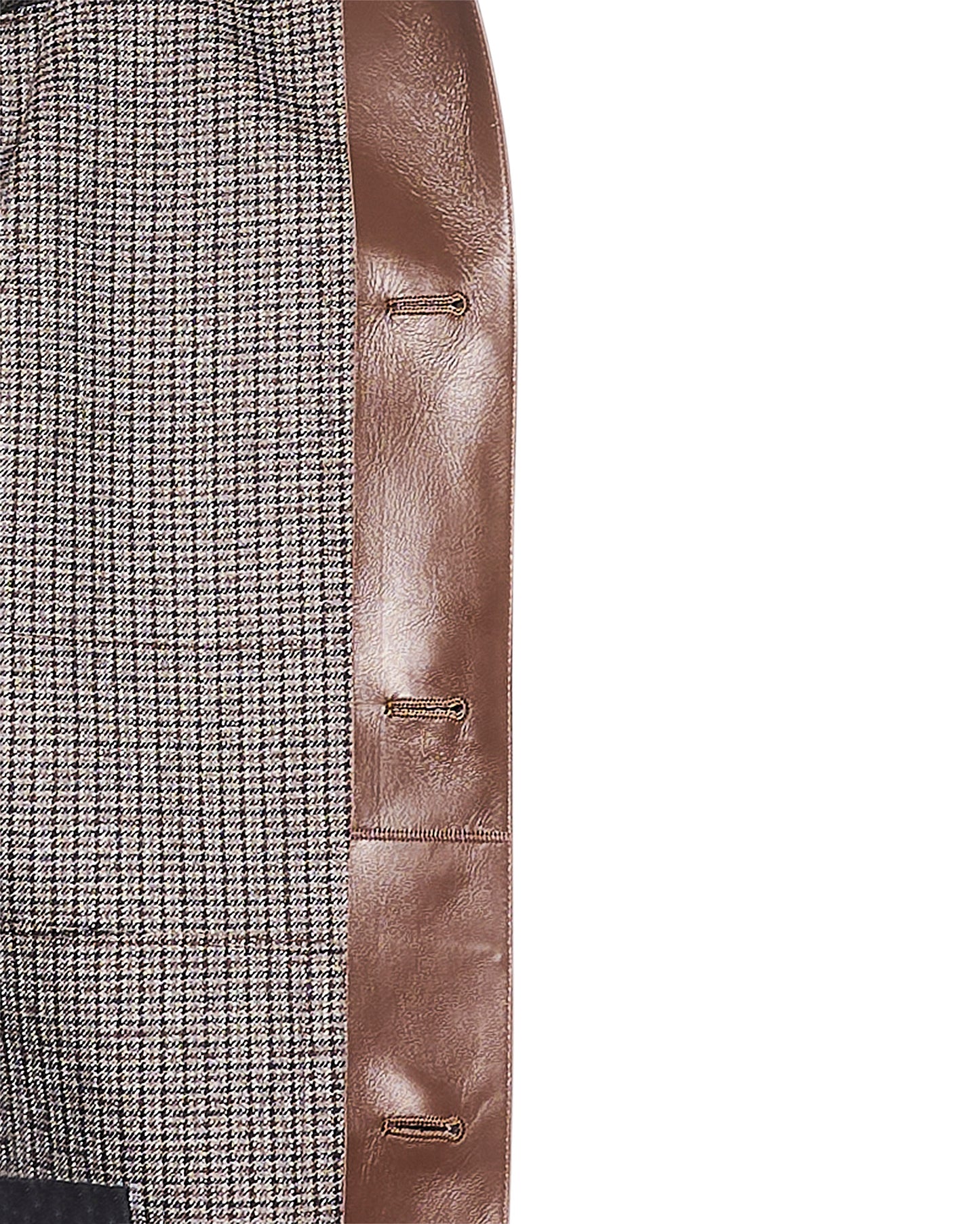 Flannel lined leather overshirt -Yves Salomon