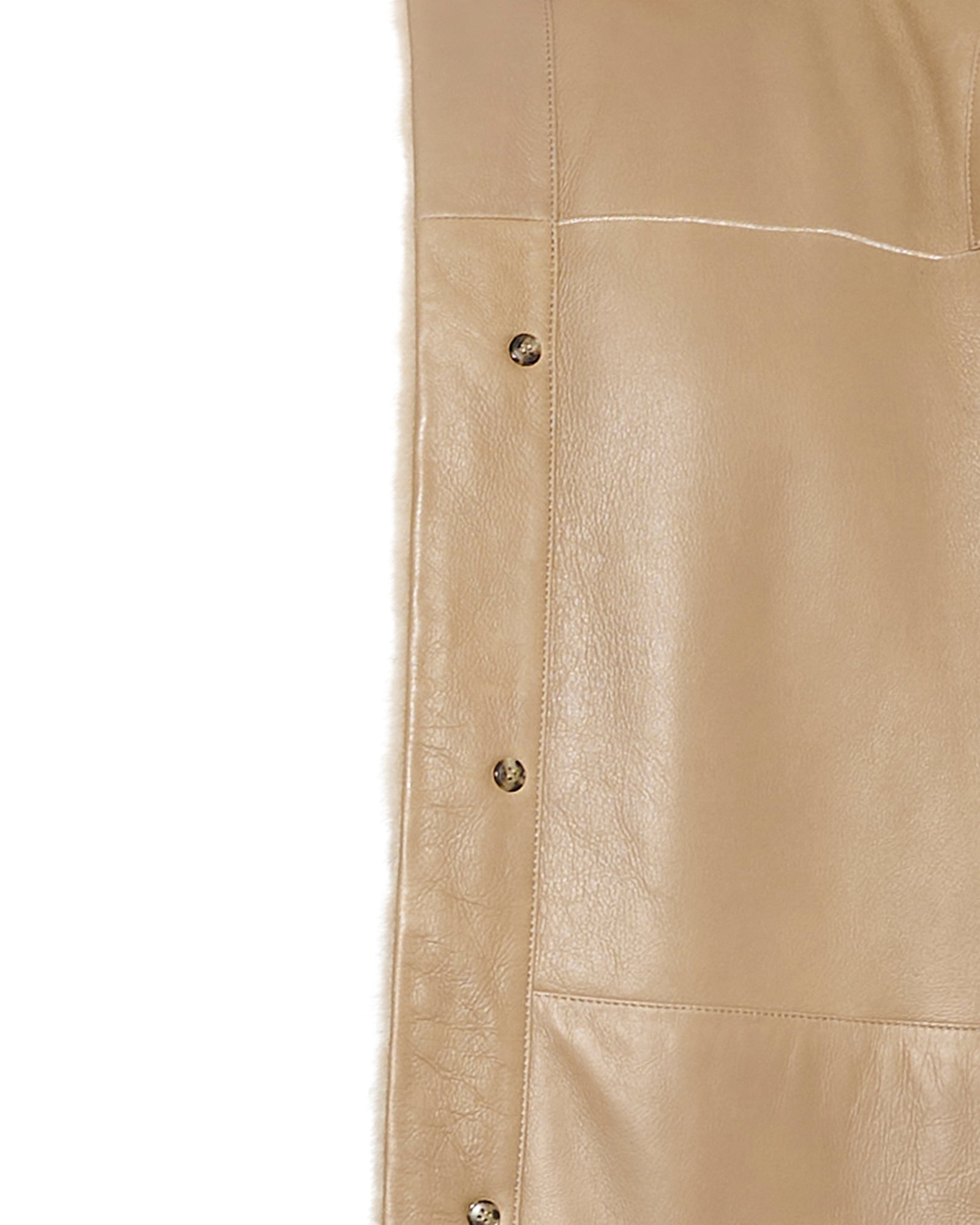 Ribbed Merino lamsbkin shearling overshirt -Yves Salomon