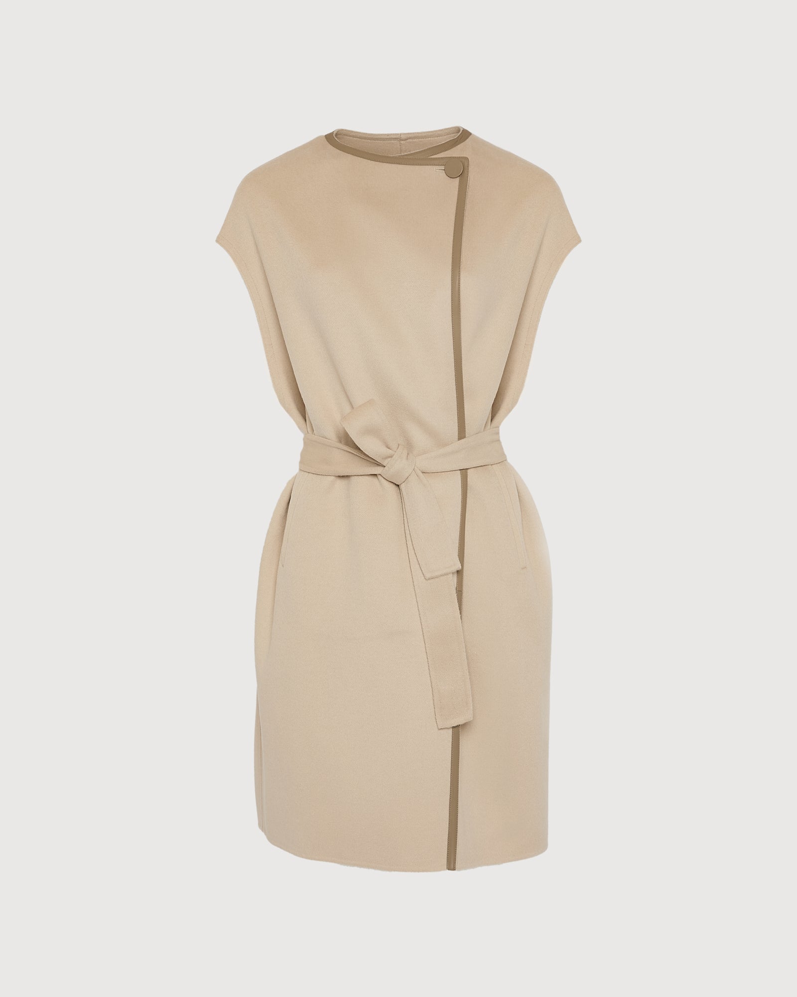 Double-sided cashmere-blend belted cape -Yves Salomon