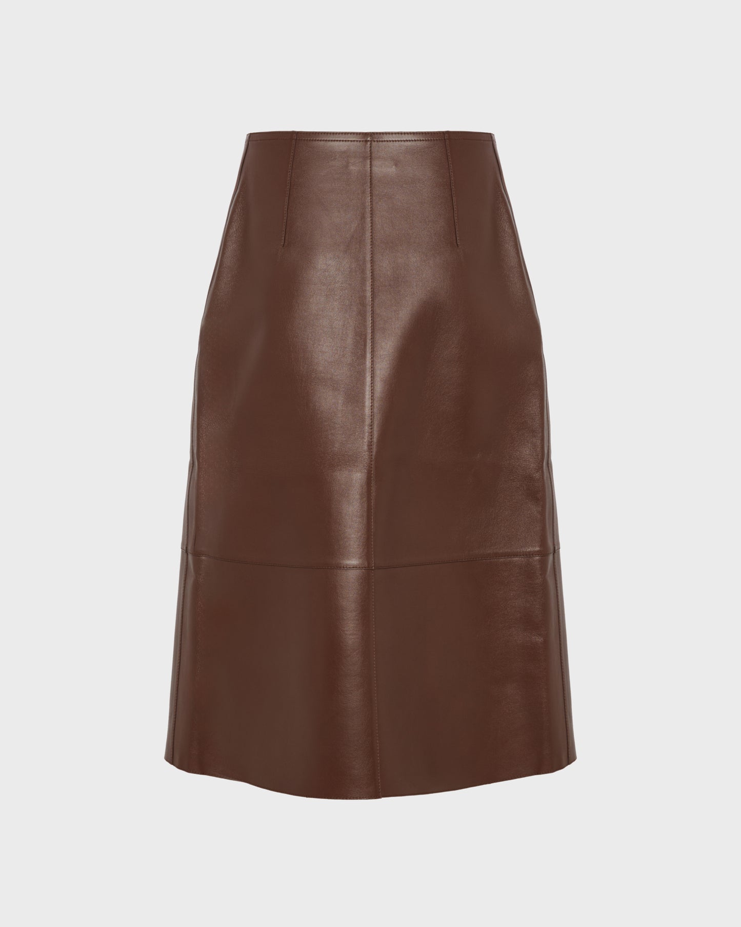 Woollen bonded leather wrap skirt -Yves Salomon