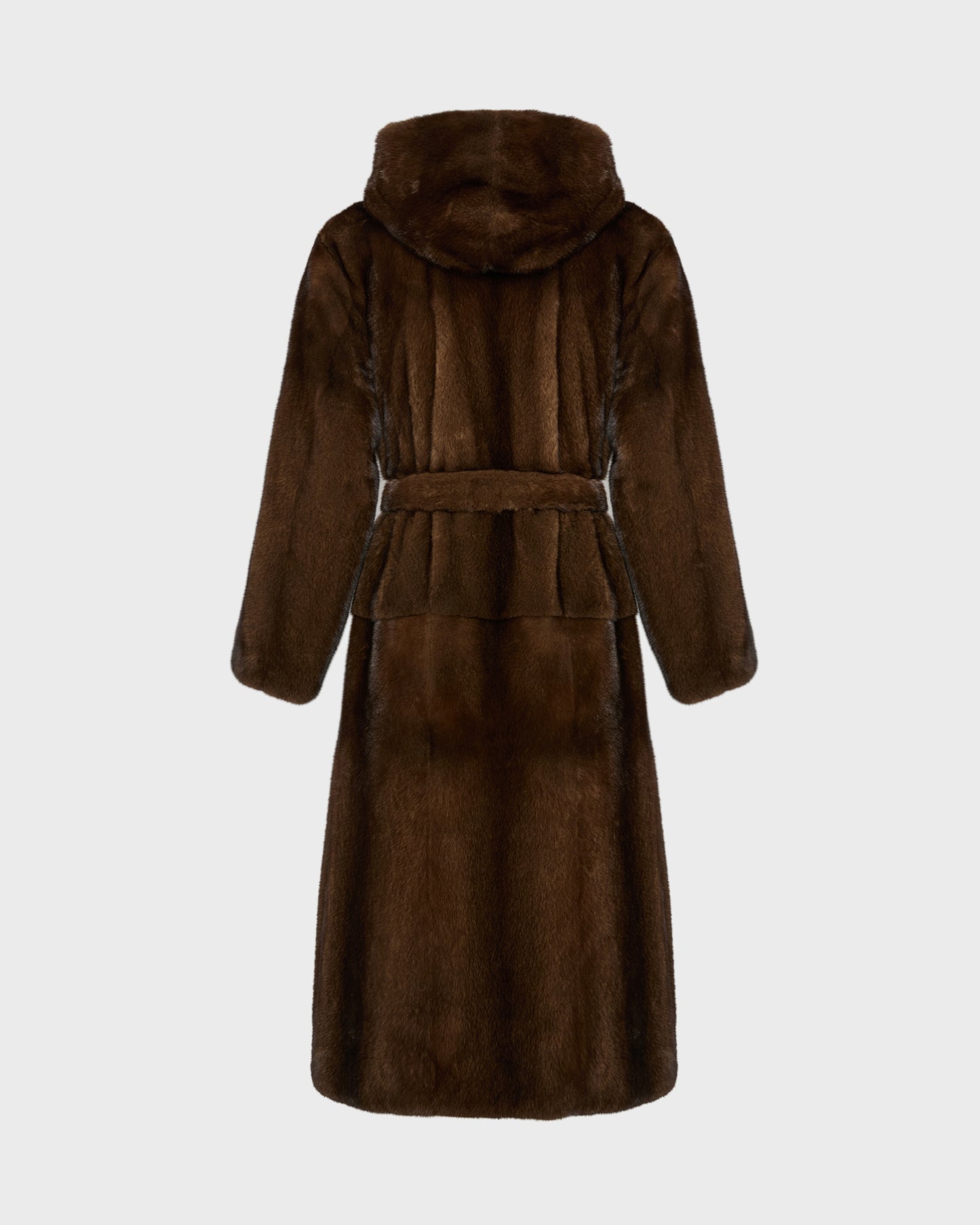 Long hooded coat in long-haired mink fur -Yves Salomon