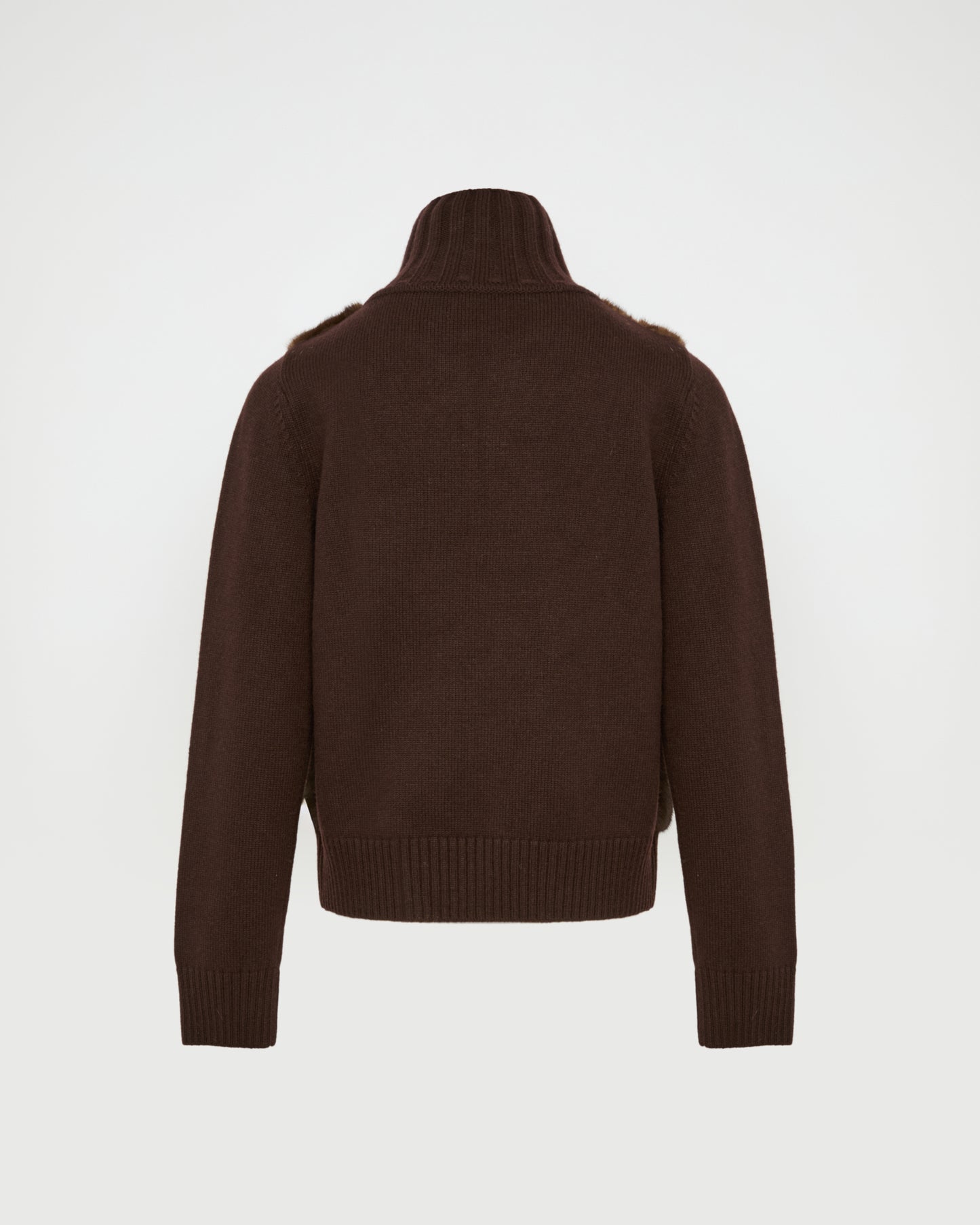 Mink fur and Merino knit jacket -Yves Salomon