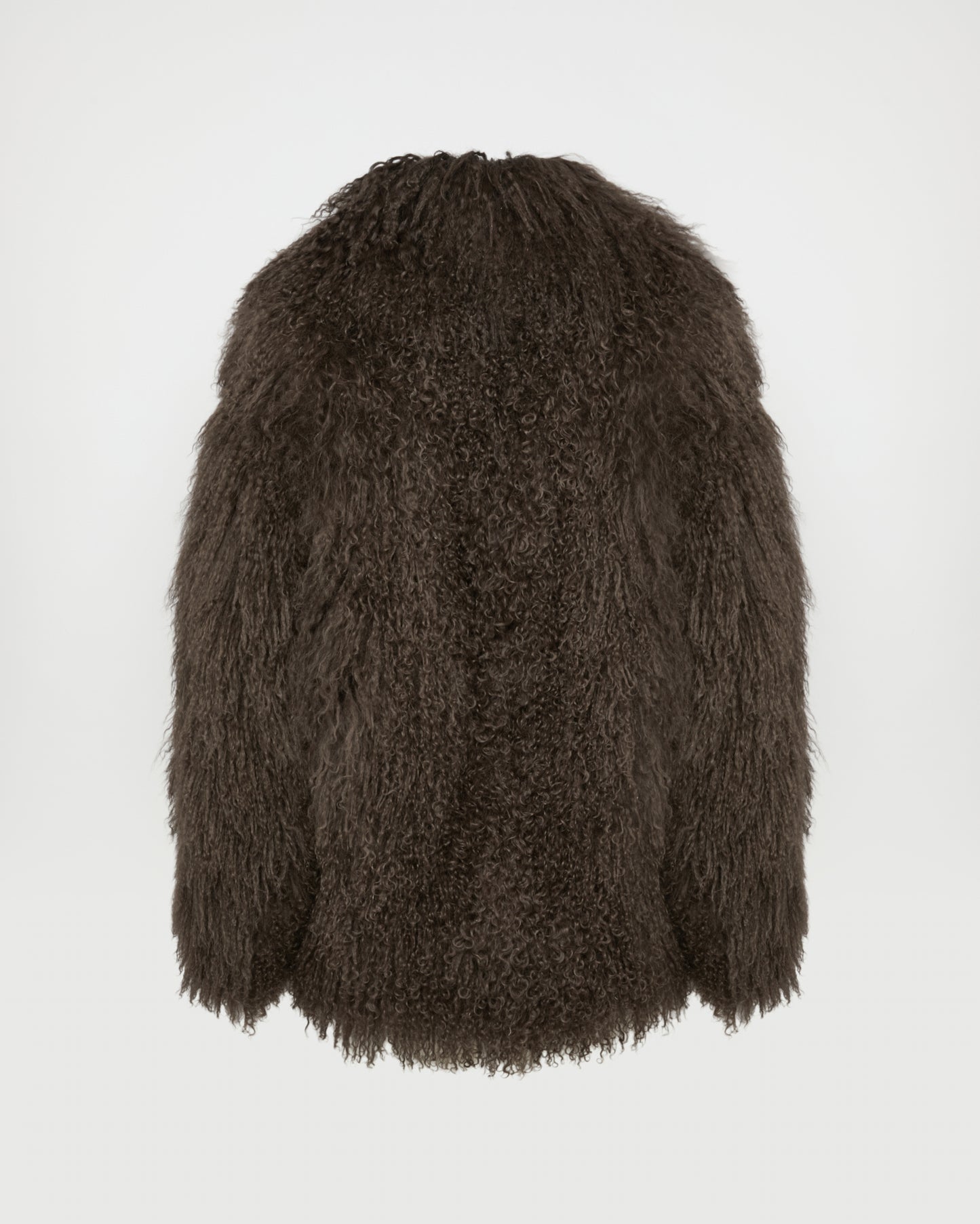 Oversized Long-Haired Lamb Jacket -Yves Salomon