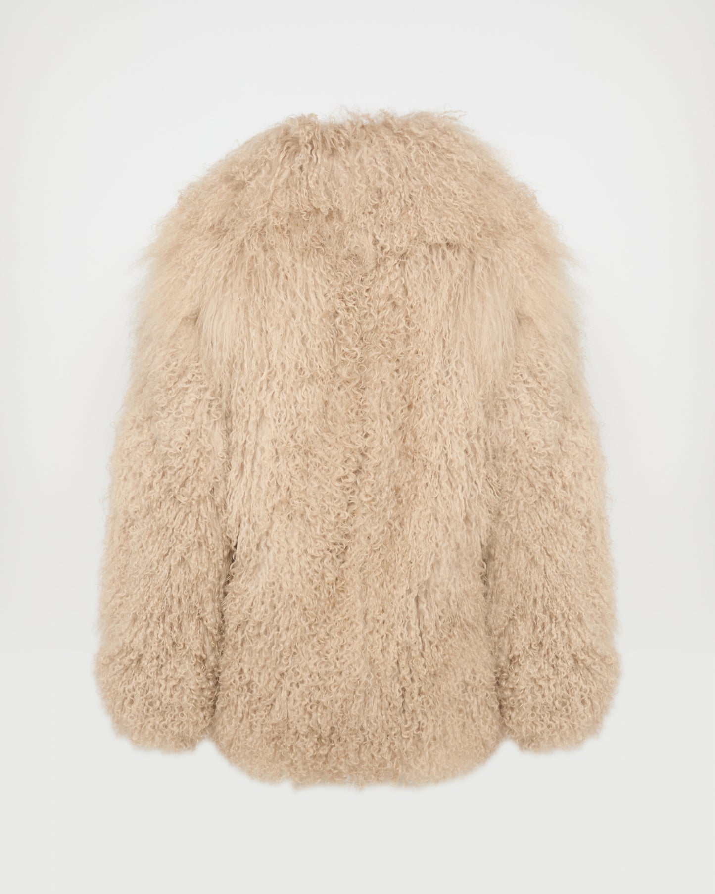 Oversized Long-Haired Lamb Jacket -Yves Salomon
