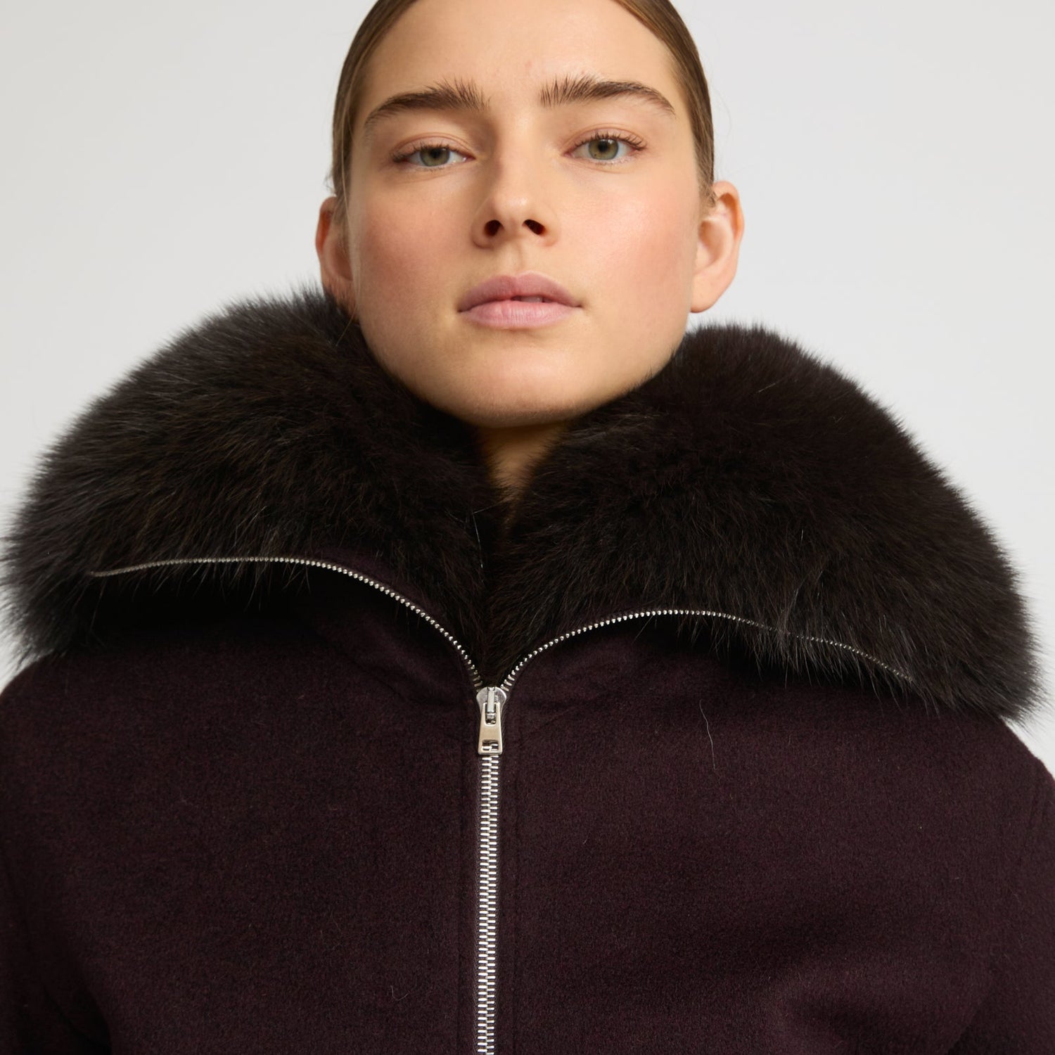 Cashmere wool & fox fur- Yves Salomon