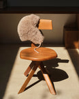 Cashmere lambskin shearling ushanka