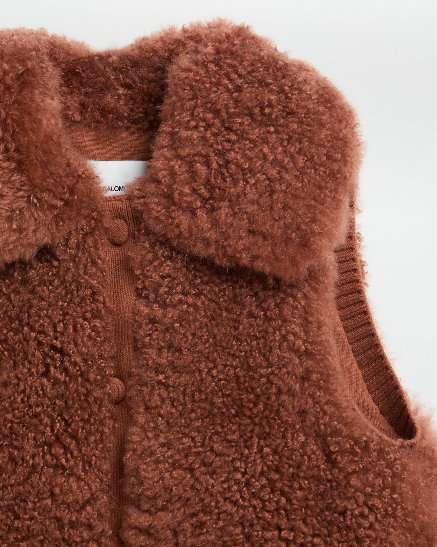 Cashmere lambskin and Merino knit gilet