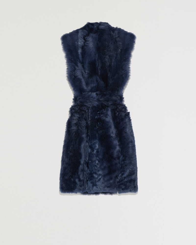 Long reversible belted jacket in Toscana lambskin-Yves Salomon-Winter sale & boxing day