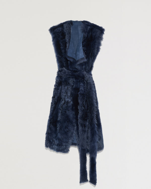Long reversible belted jacket in Toscana lambskin-Yves Salomon-Winter sale & boxing day