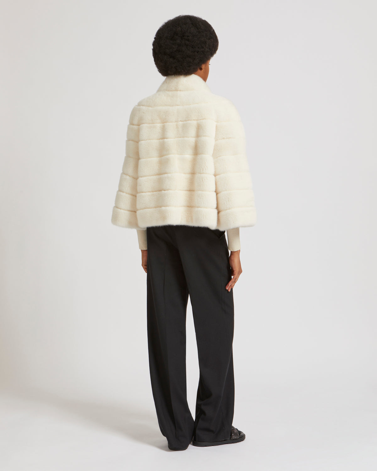 Long hair mink jacket