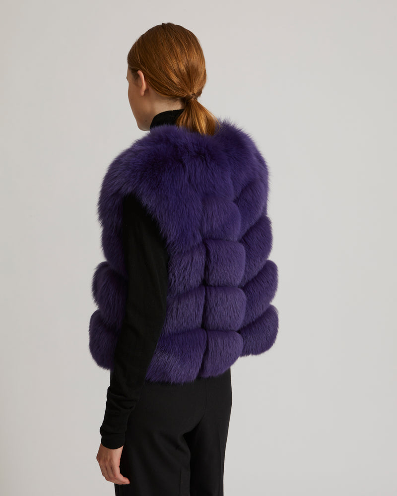 Purple fur deals gilet