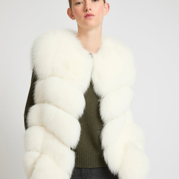 Fox fur gilet white Yves Salomon Yves Salomon UK