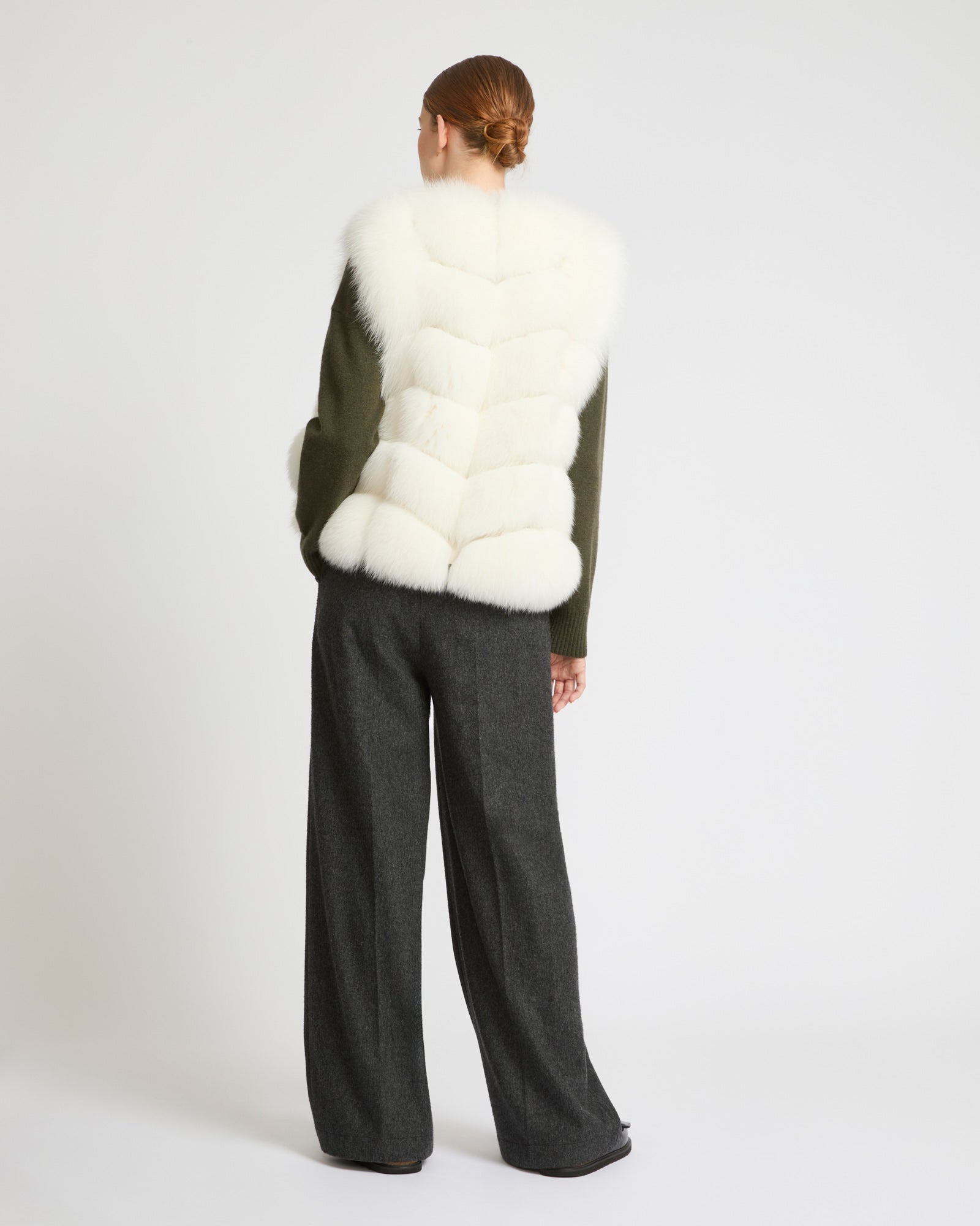 トップス HYEON fur gilet / white Fox fur gilet - white - Yves Salomon – Yves Salomon UK