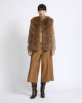 Sleeveless fox fur vest