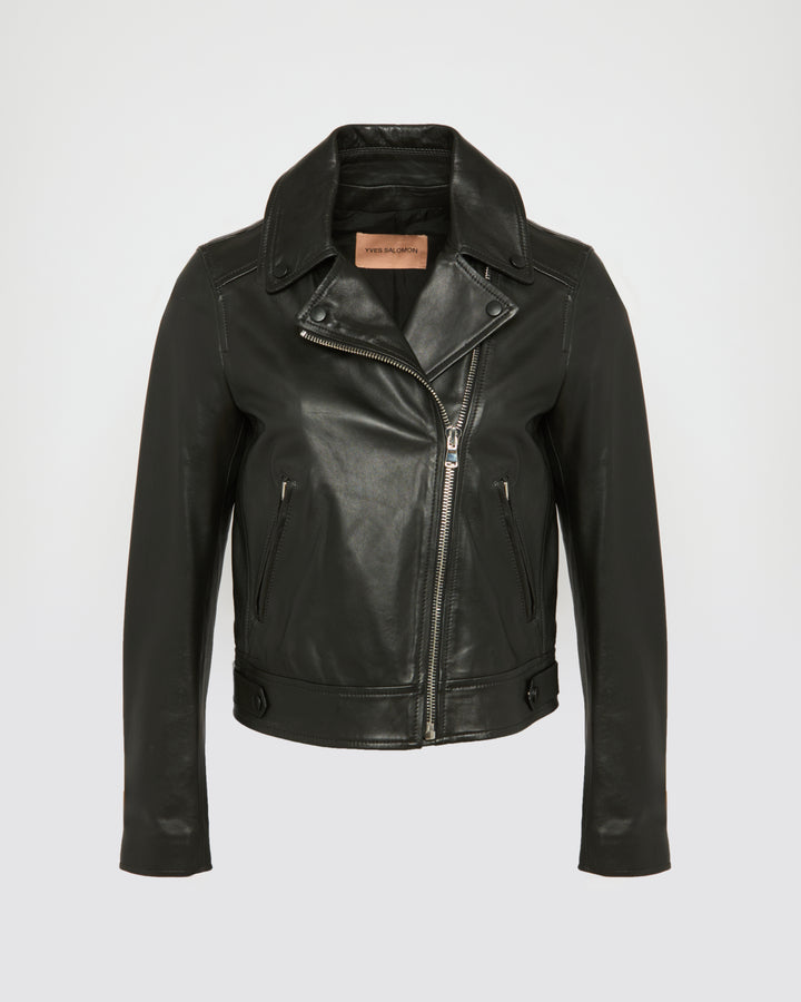 Black Friday 2025- Lamb leather biker jacket