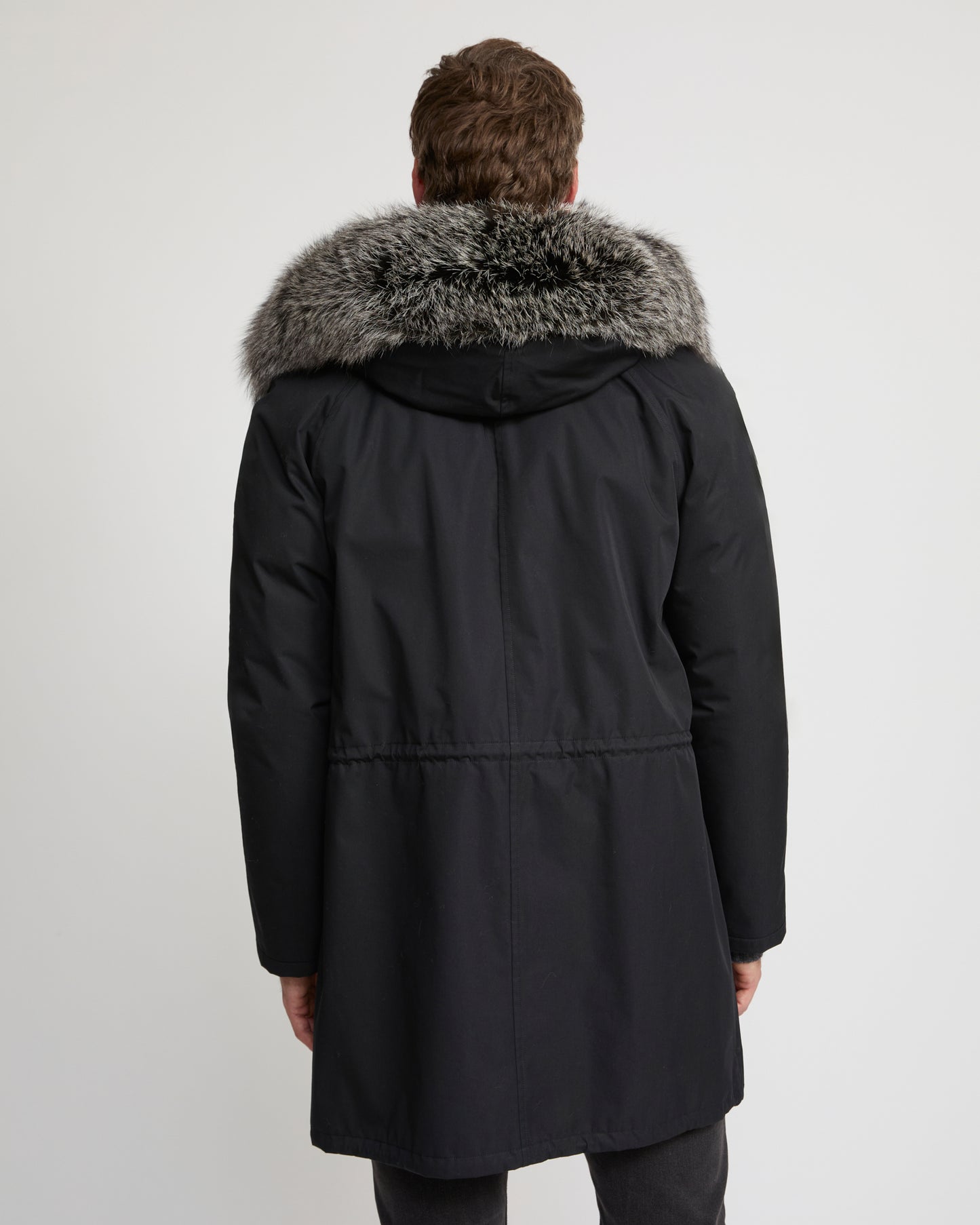 Iconic parka in technical cotton with fox and rabbit fur
