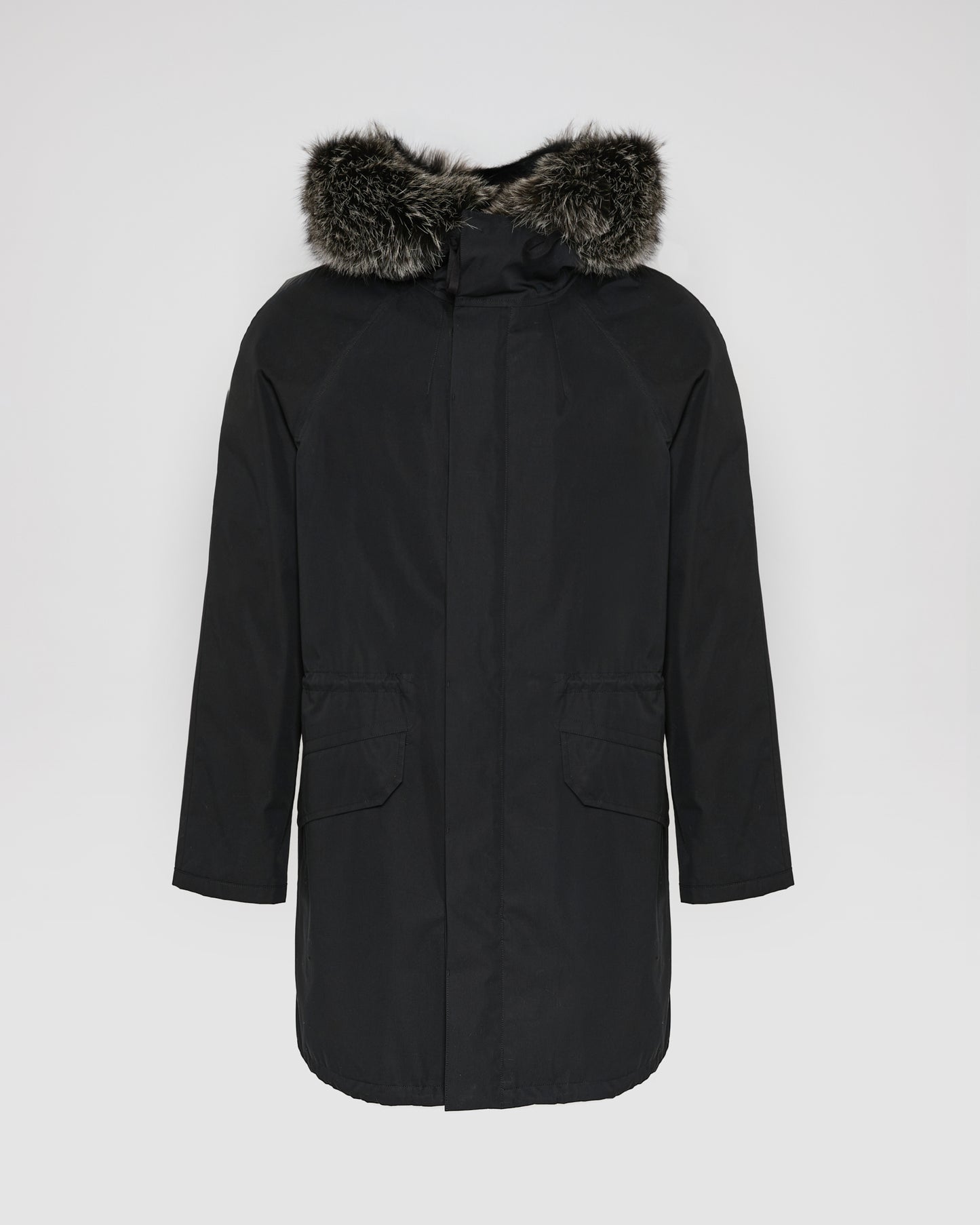 Iconic parka in technical cotton with fox and rabbit fur