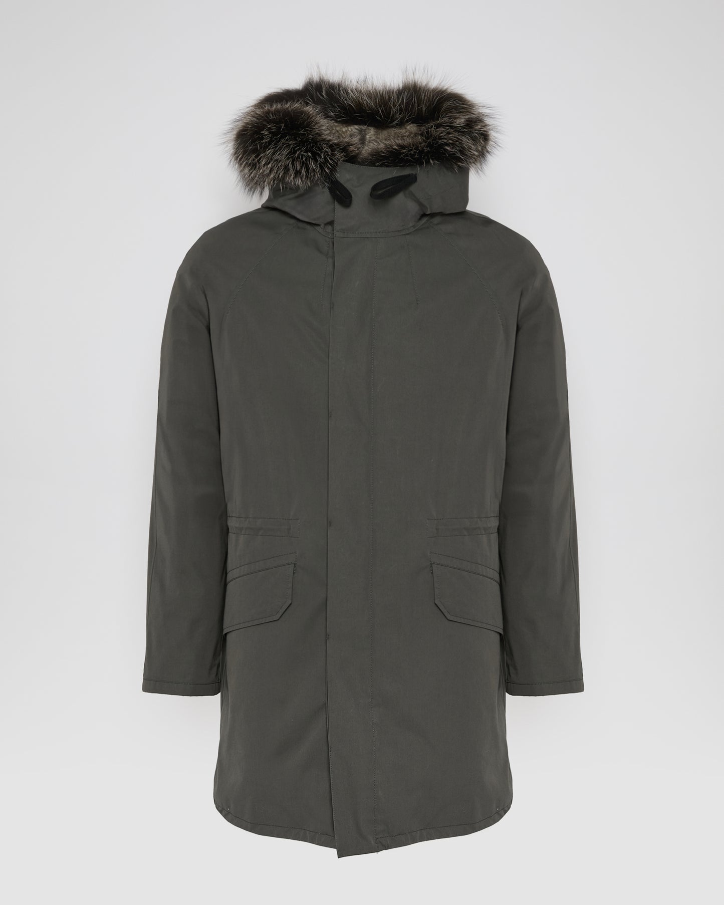Iconic parka in technical cotton with fox and rabbit fur -Yves Salomon