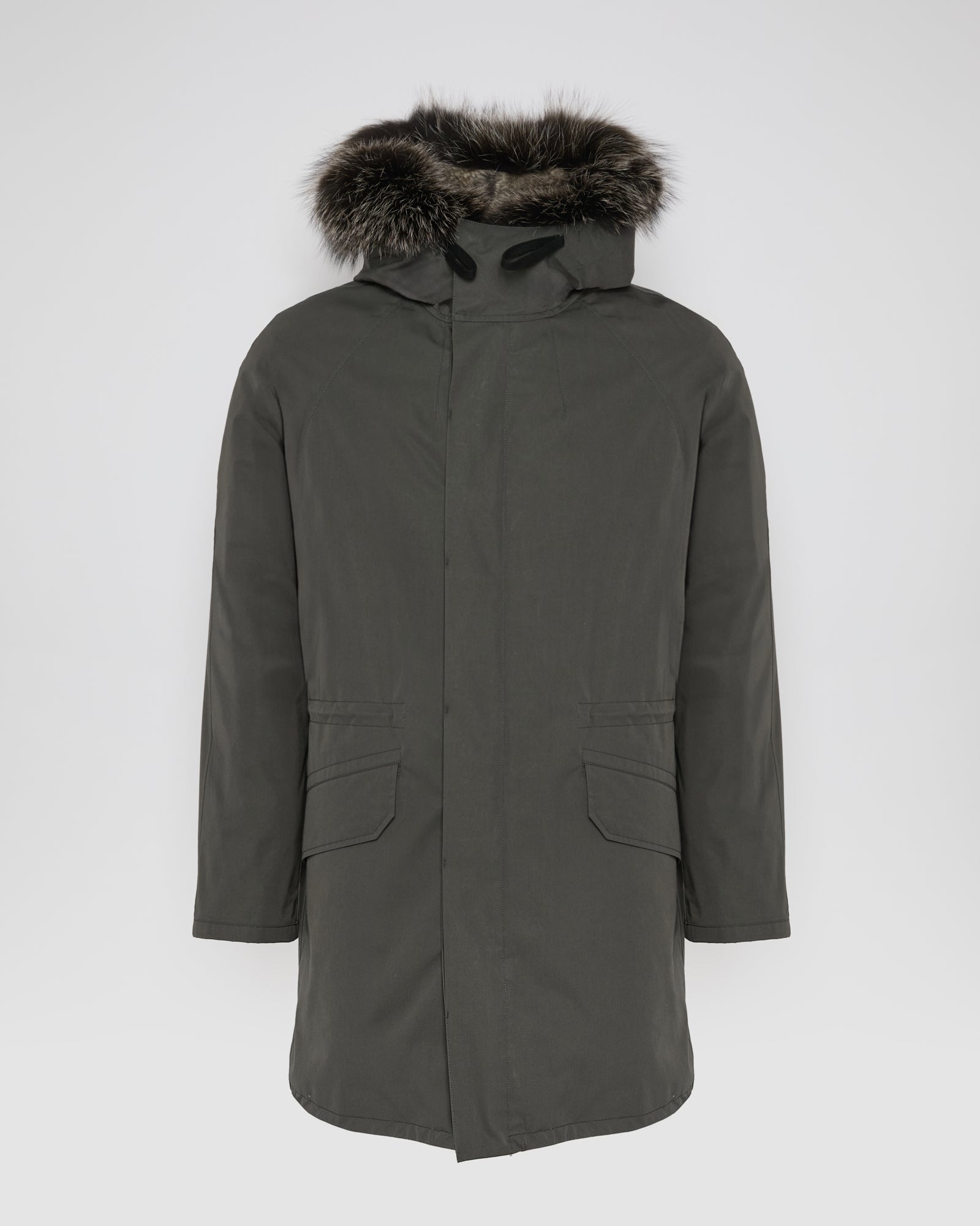 Iconic parka in technical cotton with fox and rabbit fur -Yves Salomon