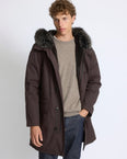 Iconic parka in technical cotton with fox and rabbit fur