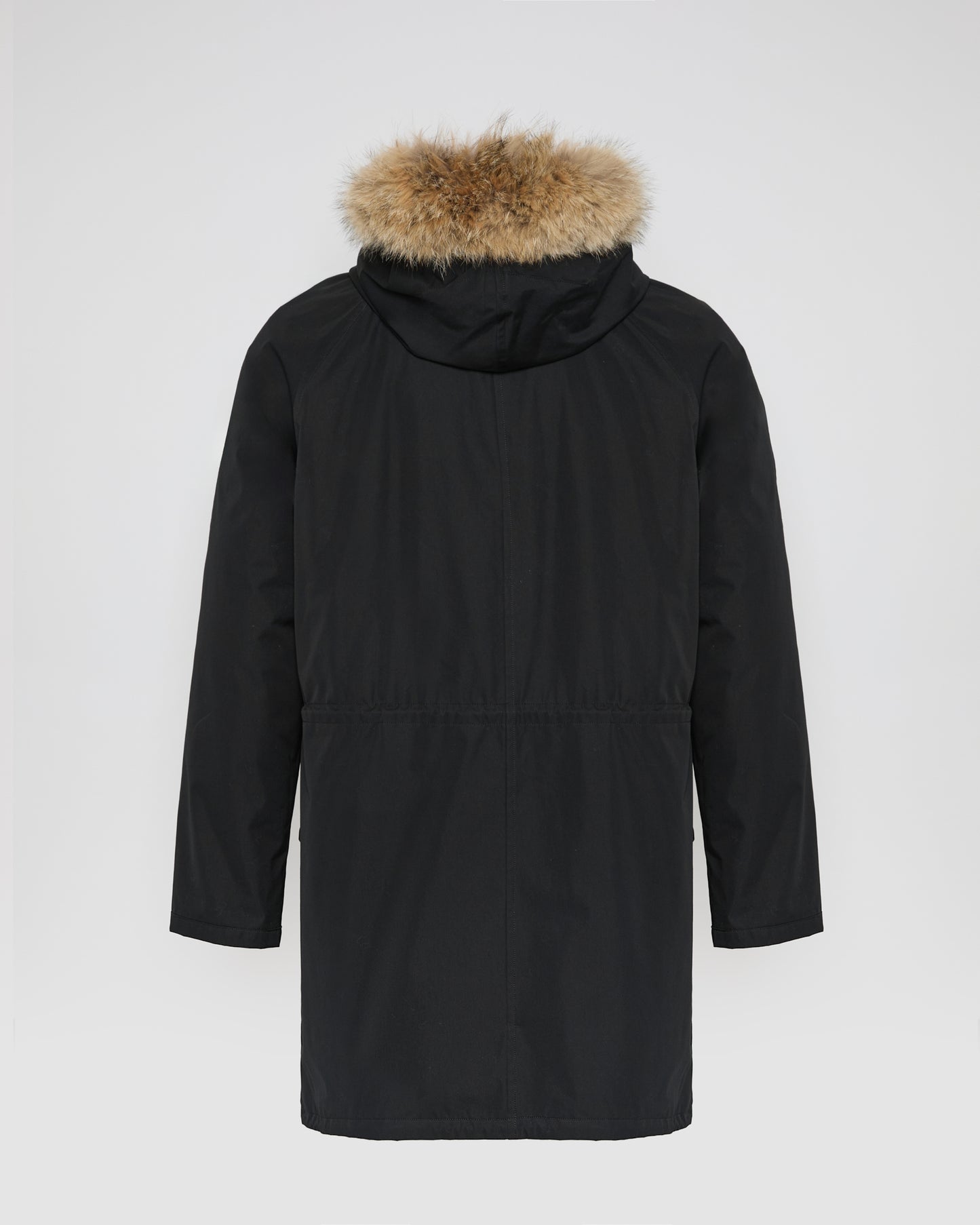 Long Iconic parka in technical cotton with coyote and rabbit fur -Yves Salomon