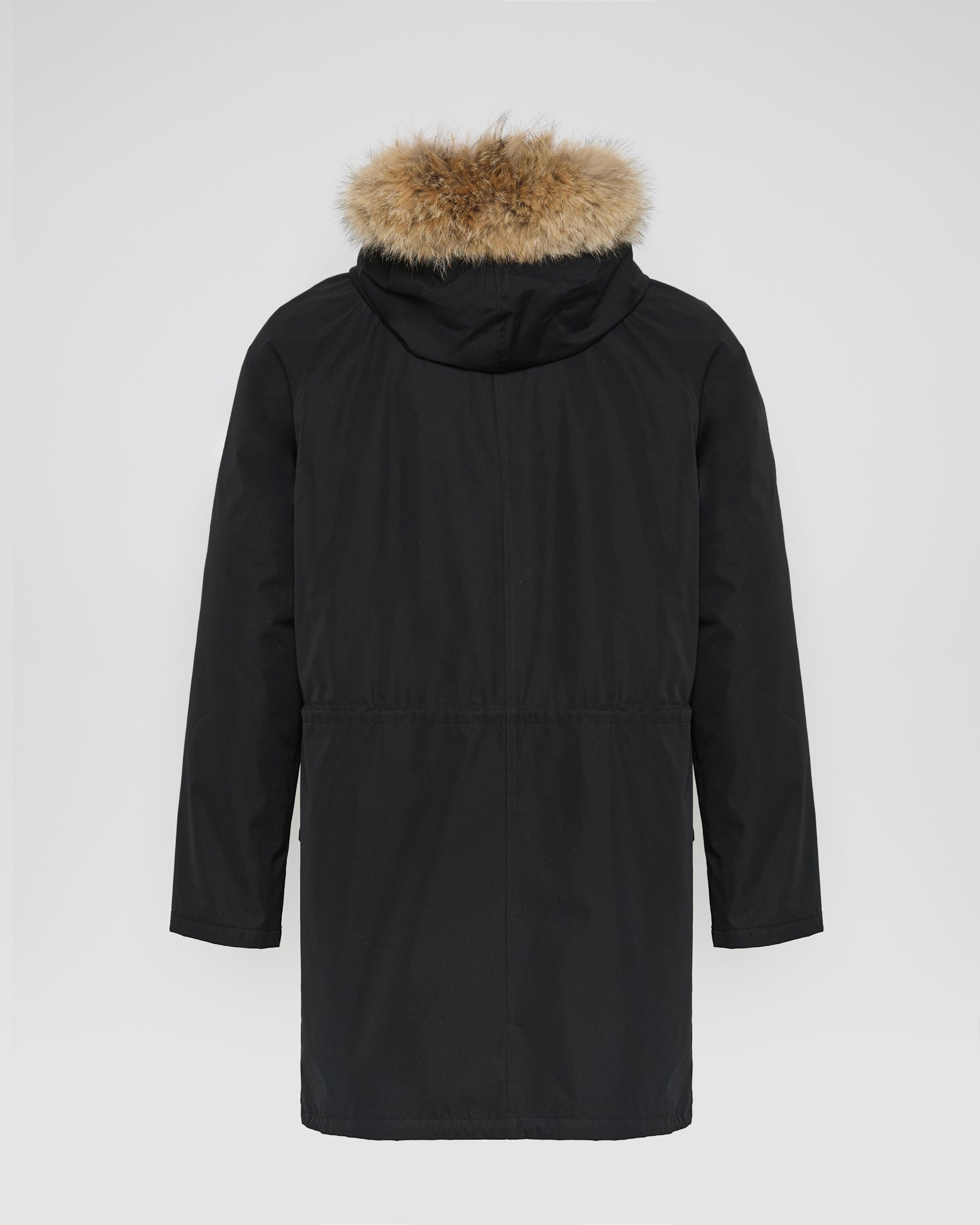 Long Iconic parka in technical cotton with coyote and rabbit fur -Yves Salomon