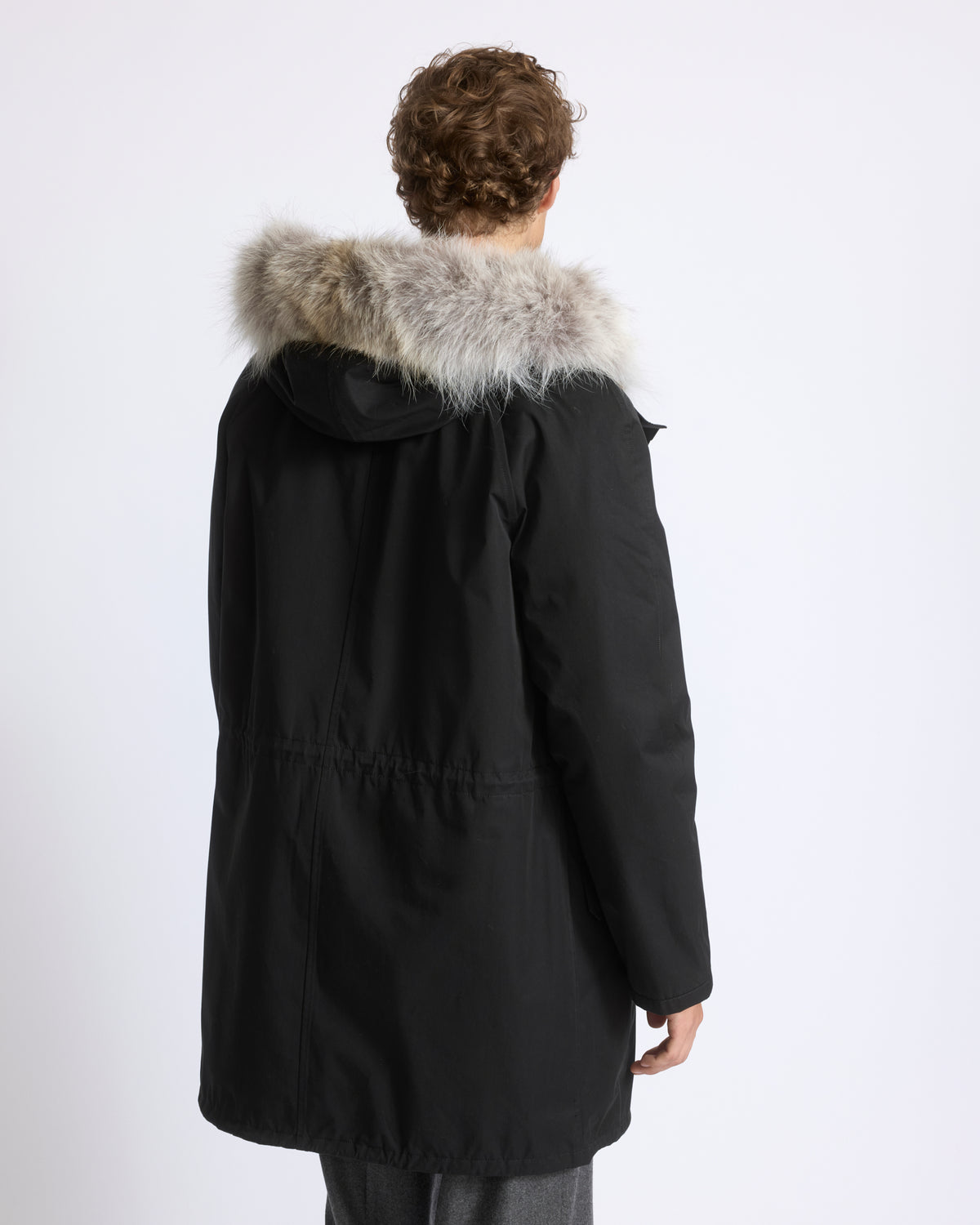 Long Iconic parka in technical cotton with coyote and rabbit fur - Yves Salomon - New Fall/Winter Collection