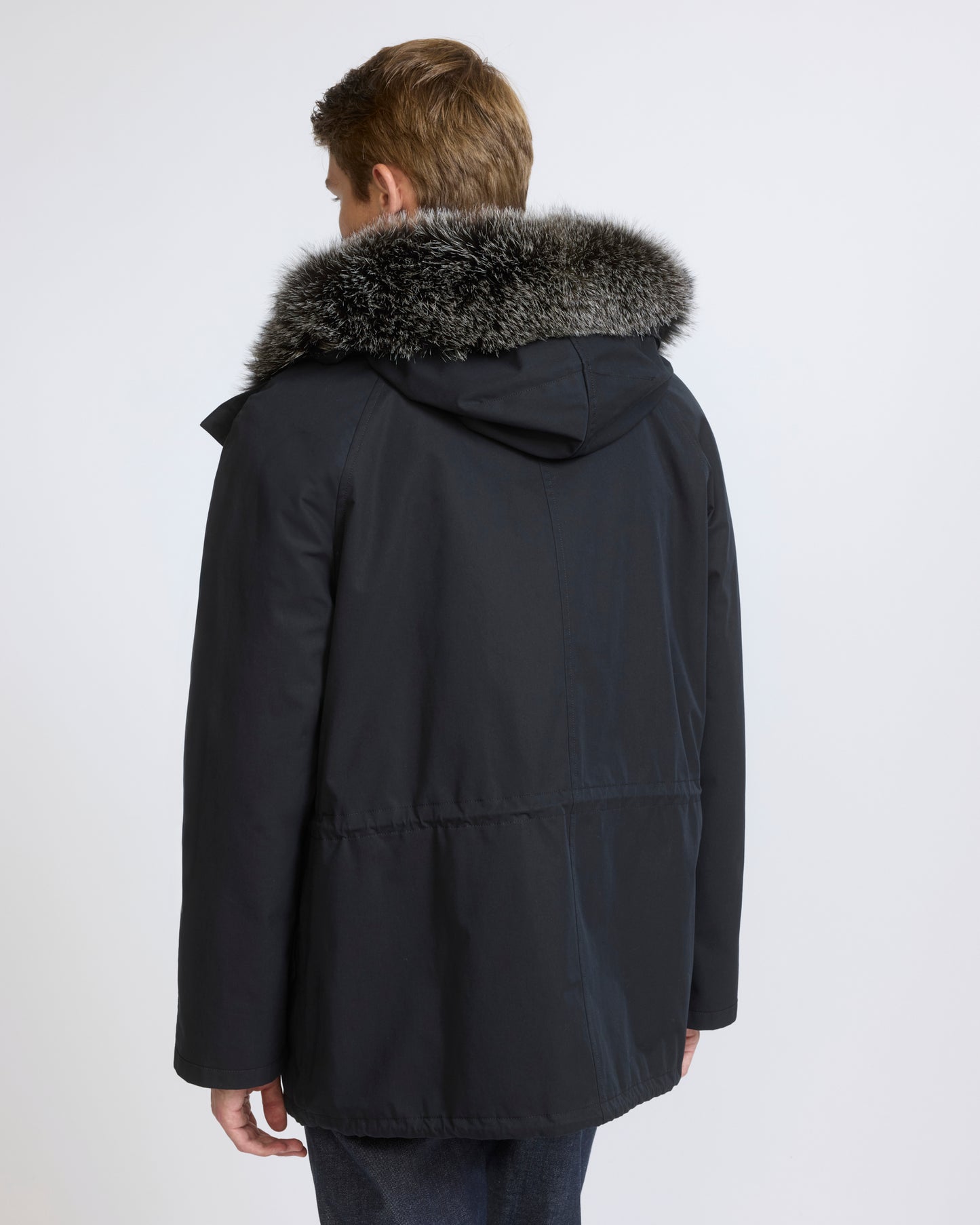 Short iconic parka in waterproof cotton blend with fox and rabbit fur -Yves Salomon - Fall winter collection