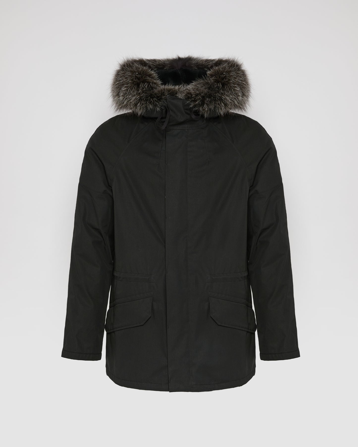 Short Iconic Parka In waterproof Cotton Blend with Fox Fur and Rabbit Fur