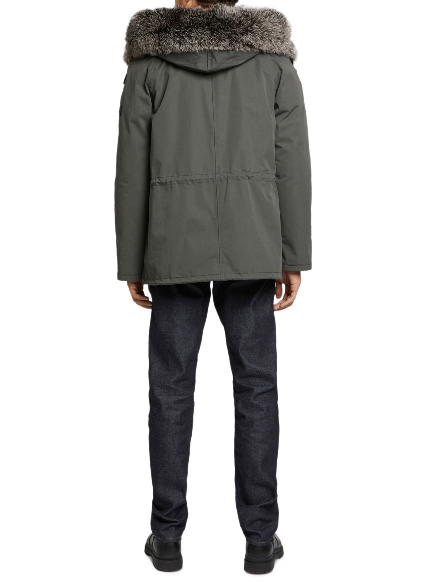 Short Iconic Parka In waterproof Cotton Blend with Fox Fur and Rabbit Fur